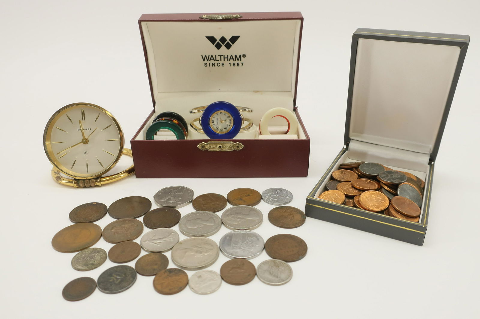 Group with Watch, Clock & Coins (1 of 6)