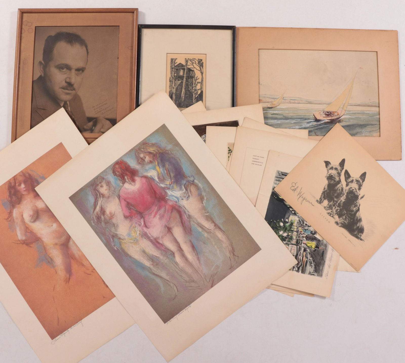 Art Folio, incl. prints, w/c, photos (1 of 10)