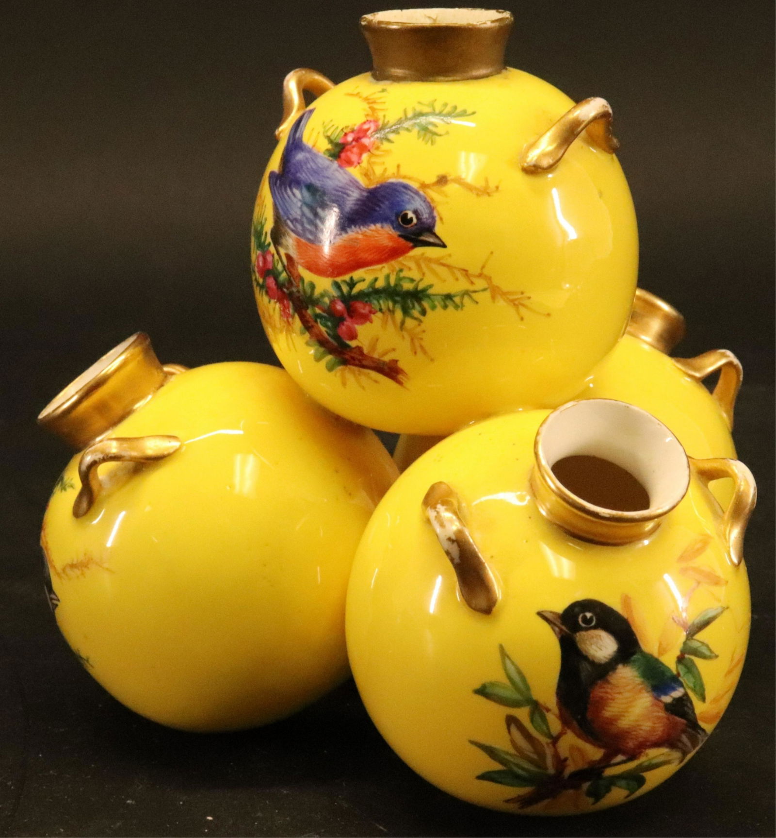 Royal Worchester 3 Flask Cluster Vase, c. 1900 (1 of 6)