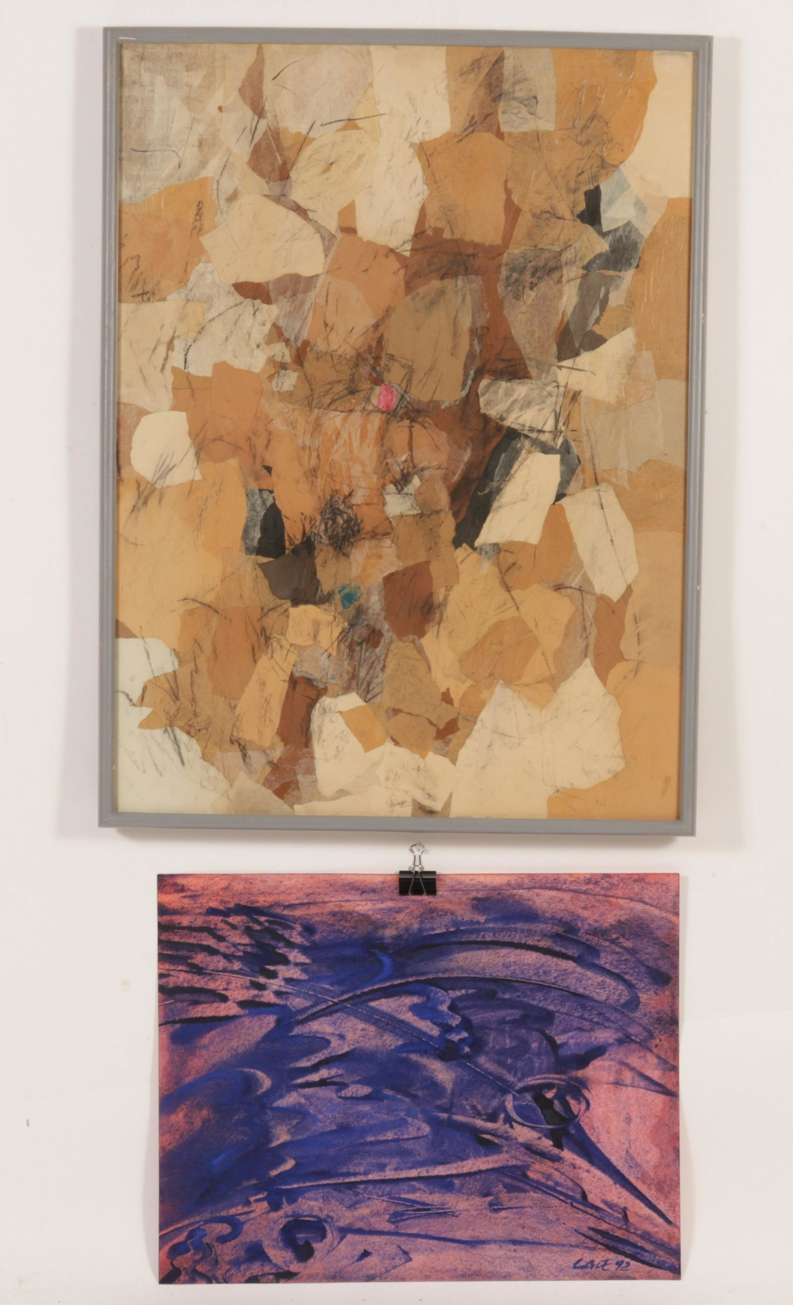 2  Abstracts, Charcoal Collage; Caustic Blue (1 of 6)