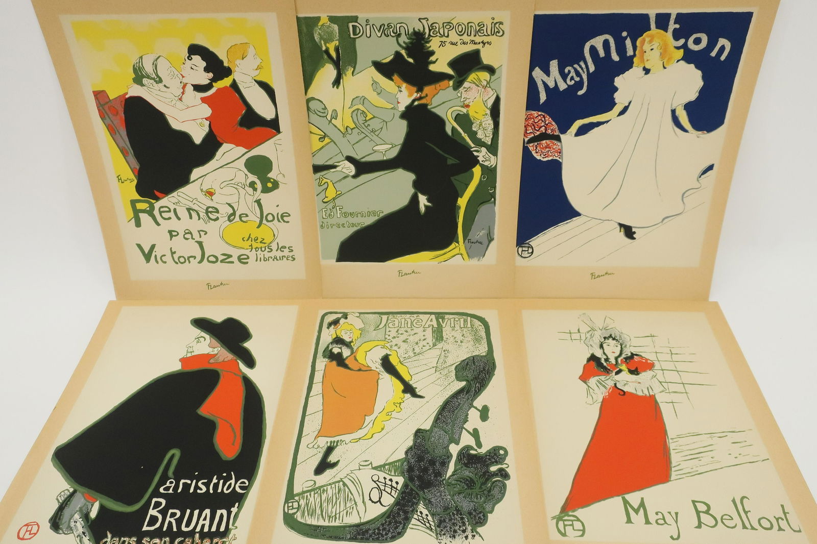 6 Toulouse Lautrec Silkscreen Color Print Posters (1 of 6)