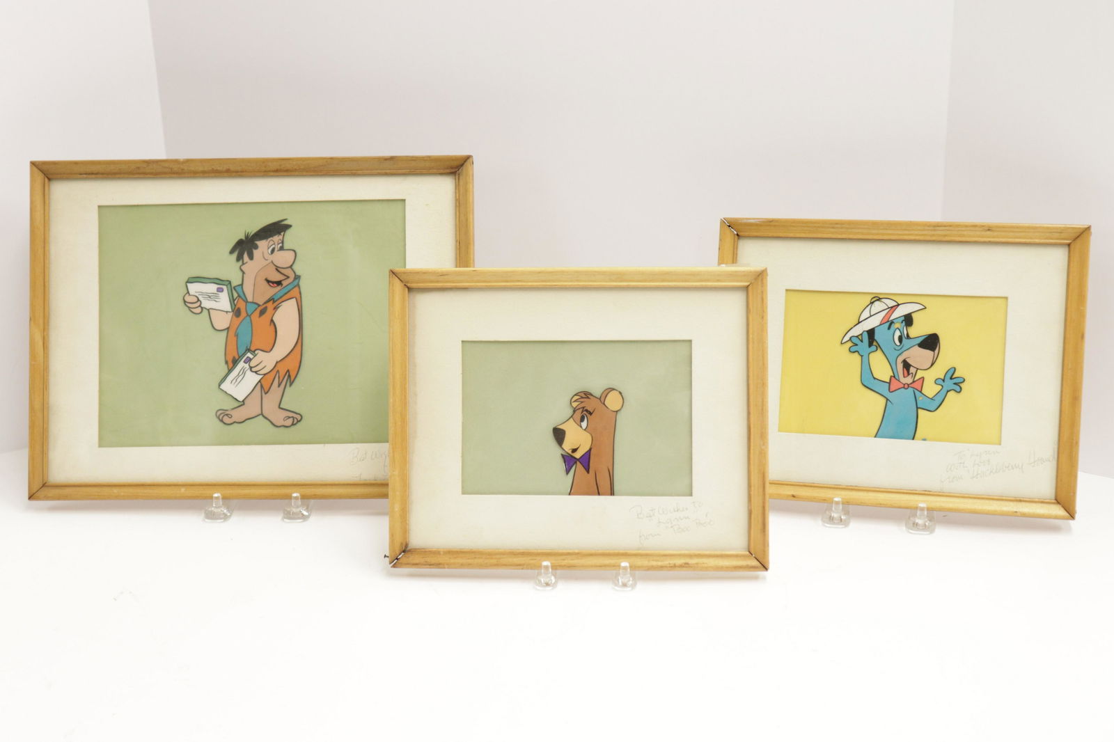 3 Cels - Flintstone, Huckleberry Hound & Boo Boo (1 of 5)