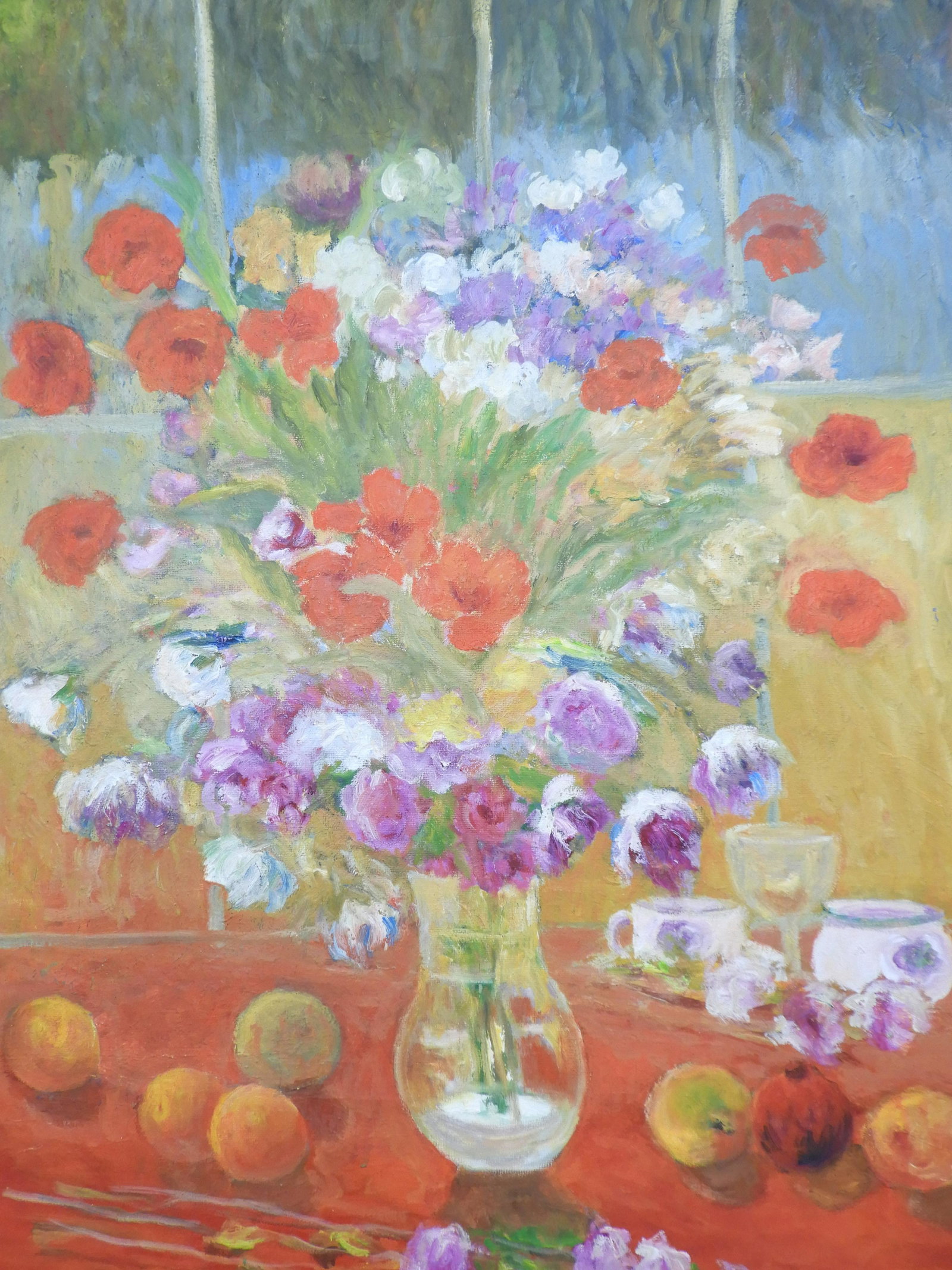 Kalil - Roses on the Table: Kalil (Syrian, b. 1955) Taught by MALVA. Roses on the Table, oil on canvas. Signed lower right. Dimensions: 31 x 23" unstretched (HEAR41)(EL)