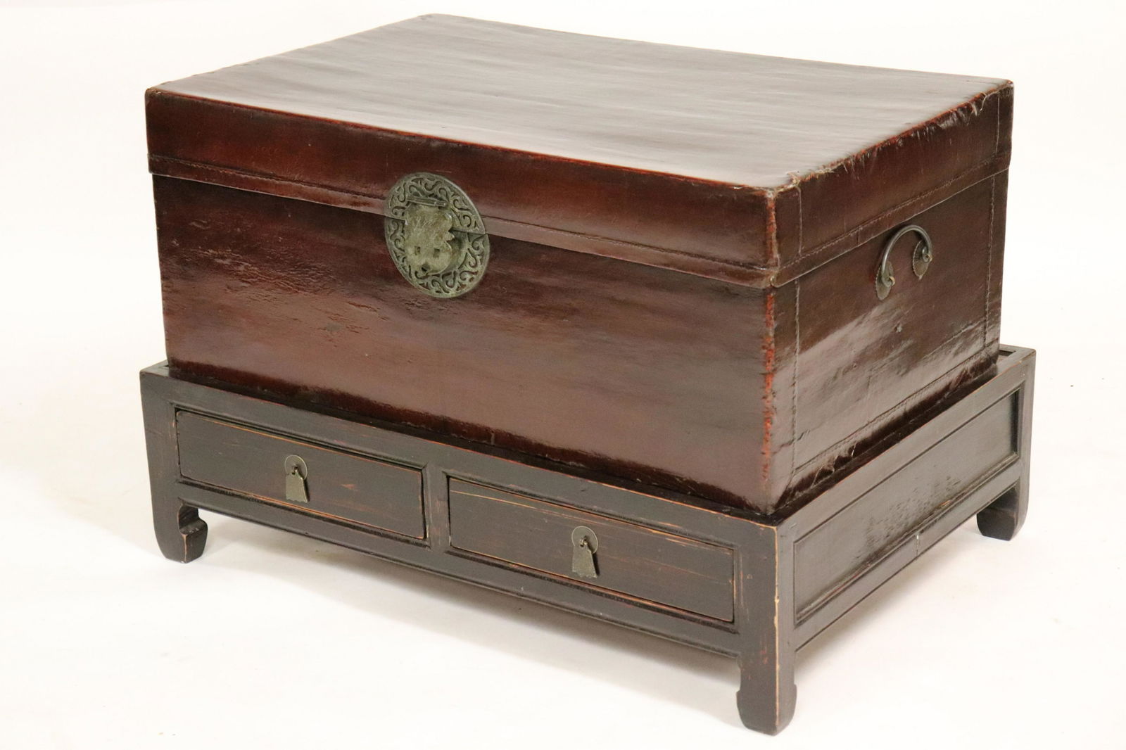 Asian Lacquered Storage Chest on Low Table (1 of 5)