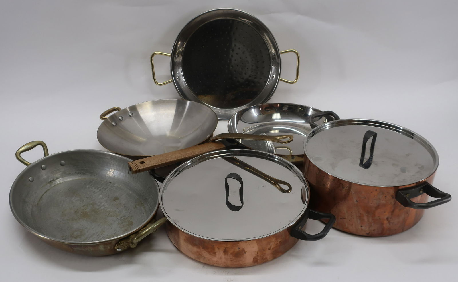 6 Copper Clad Cooking Pots & Pans (1 of 6)