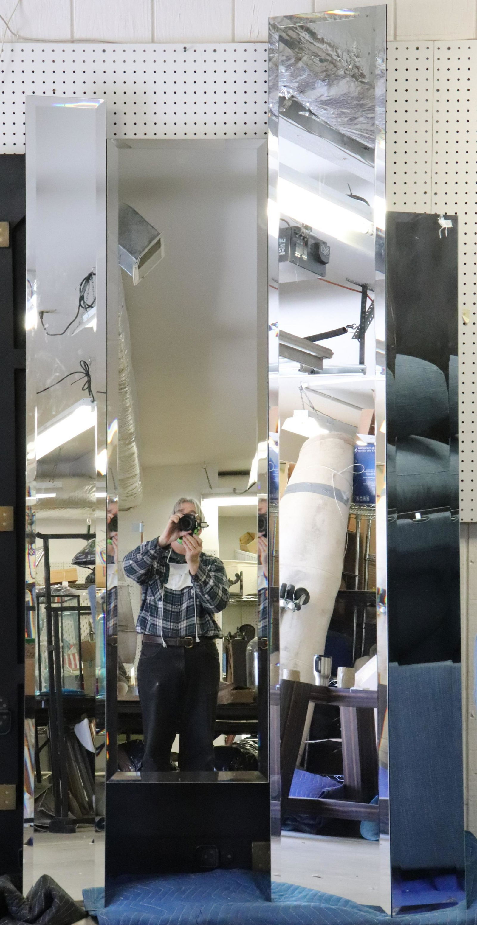 Contemporary Beveled Full Length Dressing Mirror (1 of 6)