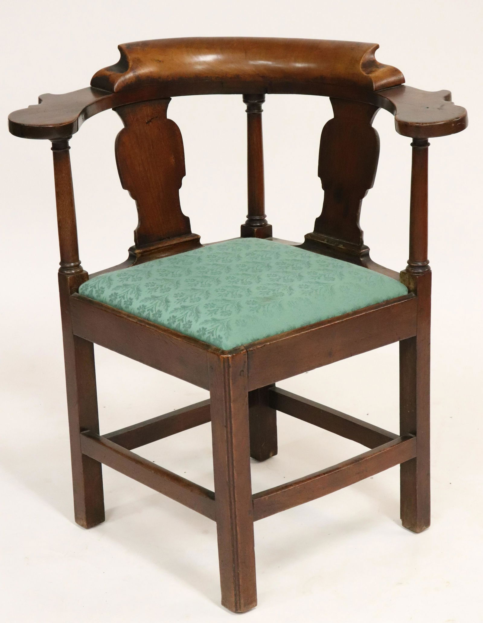 George III Mahogany Corner Chair, Late 18th C. (1 of 7)