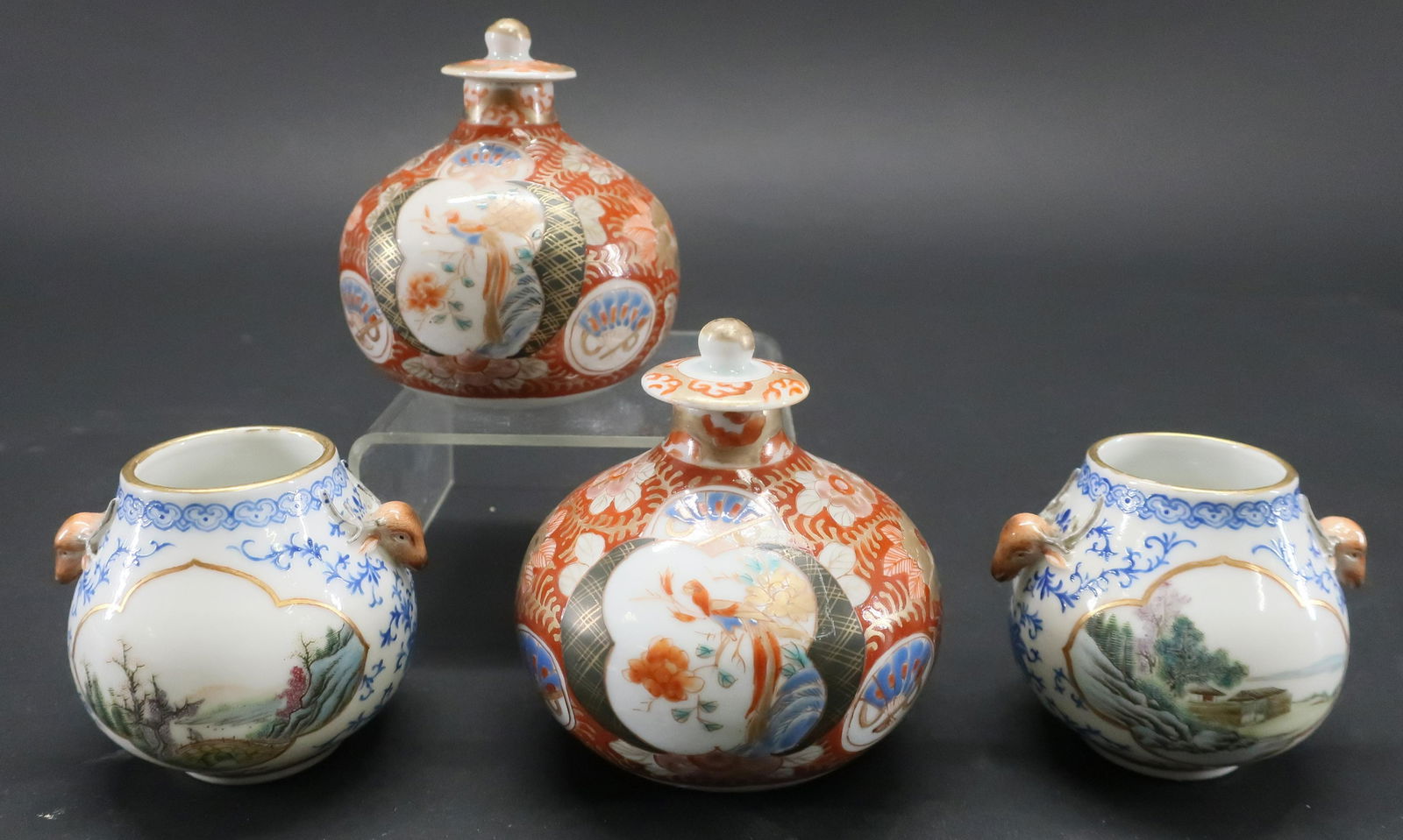 2 Pair Chinese/Japanese Porcelain Small Vases (1 of 12)