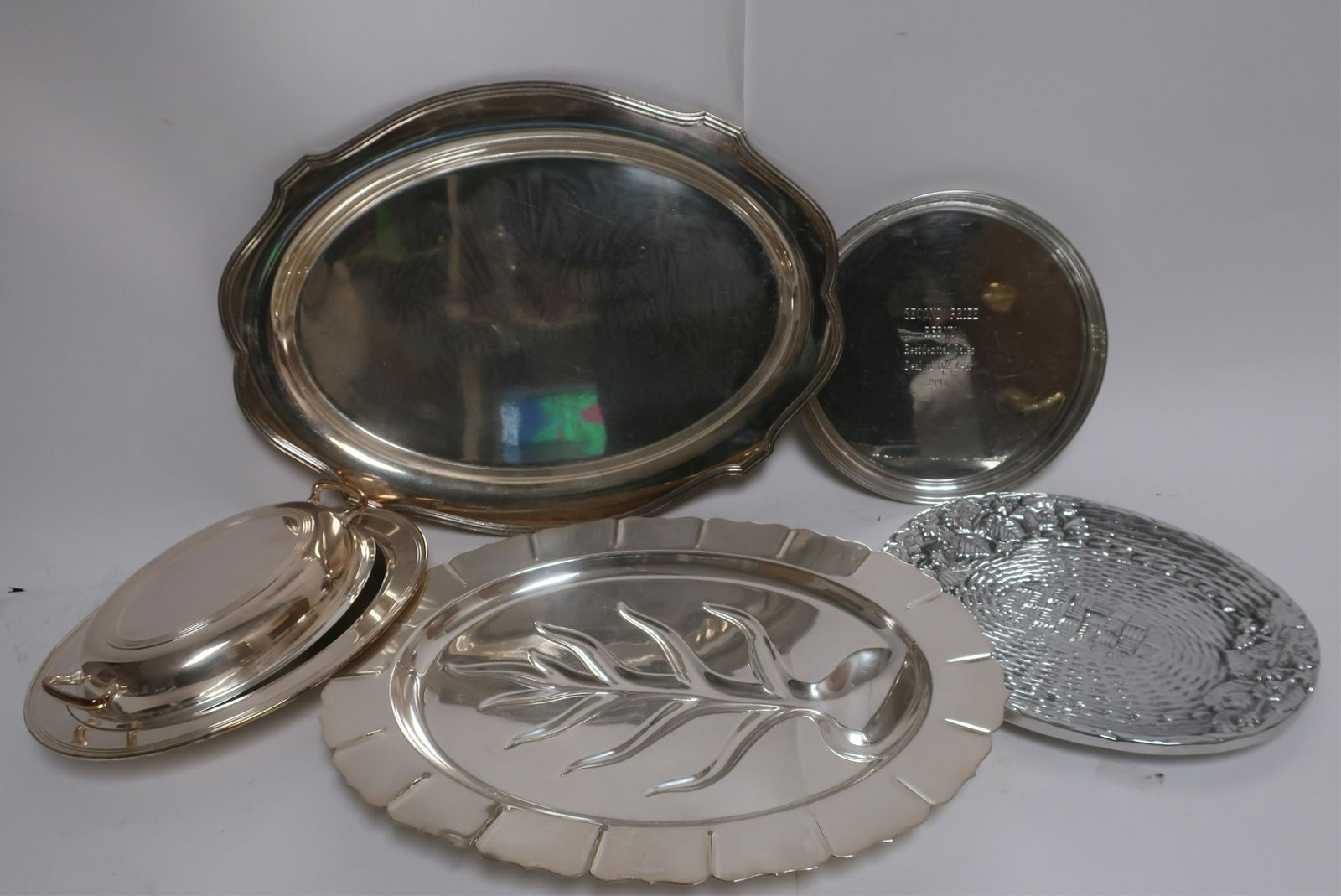 Silverplate and Pewter Serving Pieces,Trays (1 of 1)