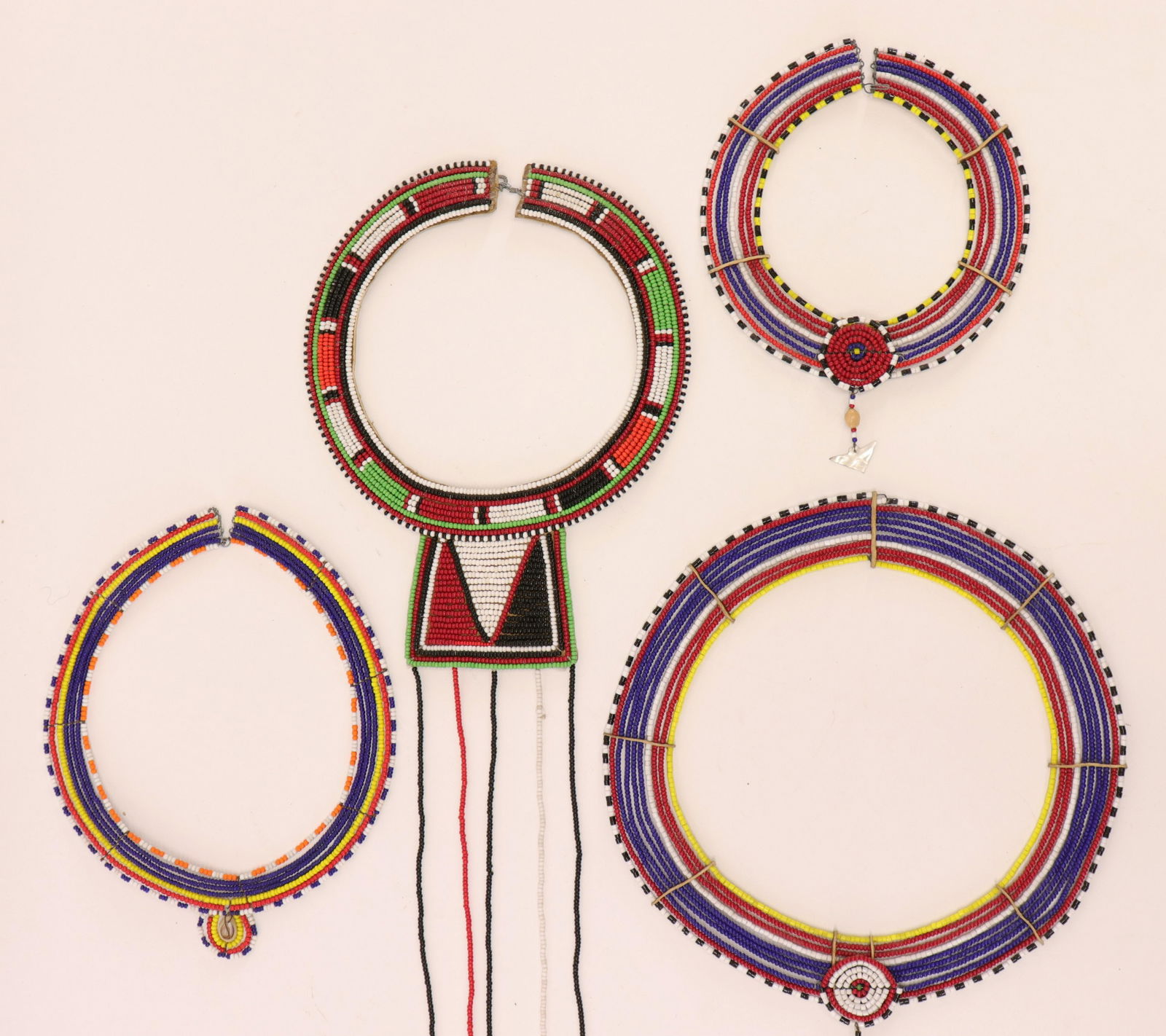 4 Circular Beaded Necklaces (1 of 5)