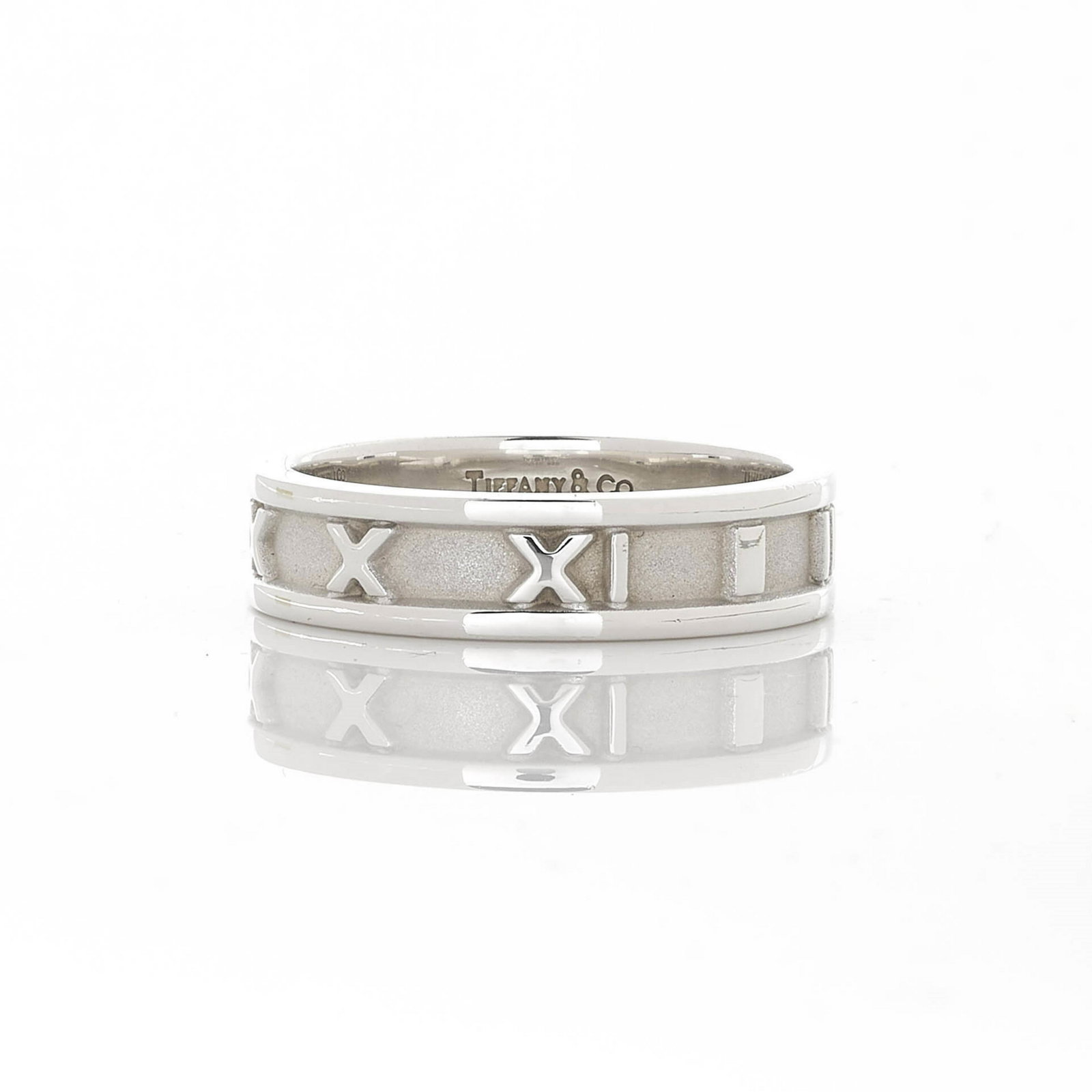 Tiffany & Co Sterling Silver Atlas Ring, size 11: Shank stamped Tiffany & Co 1995 / 925. 7 grams. Dimensions: Size 11 Property from an East Haven, CT collection (SJAR8128)(EL)