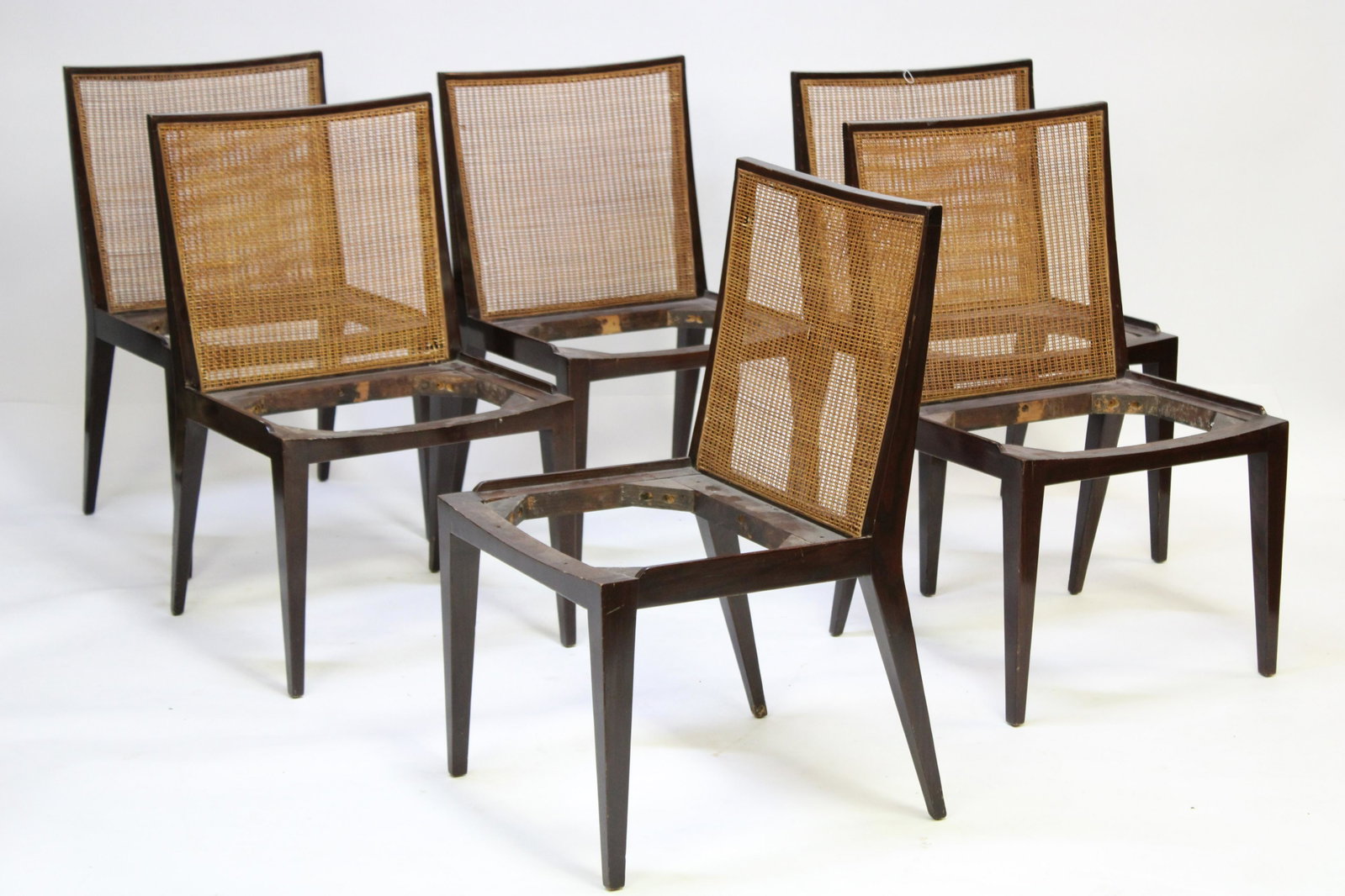 6 Edward Wormley for Dunbar Side Chairs, c.1960: 6 Edward Wormley for Dunbar Side Chairs, circa 1960 Dimensions: 32" H x 19" W x 19 1/2" D Property from the Estate of an Important New York Modernism Dealer. (NJWA425/6)(MS)