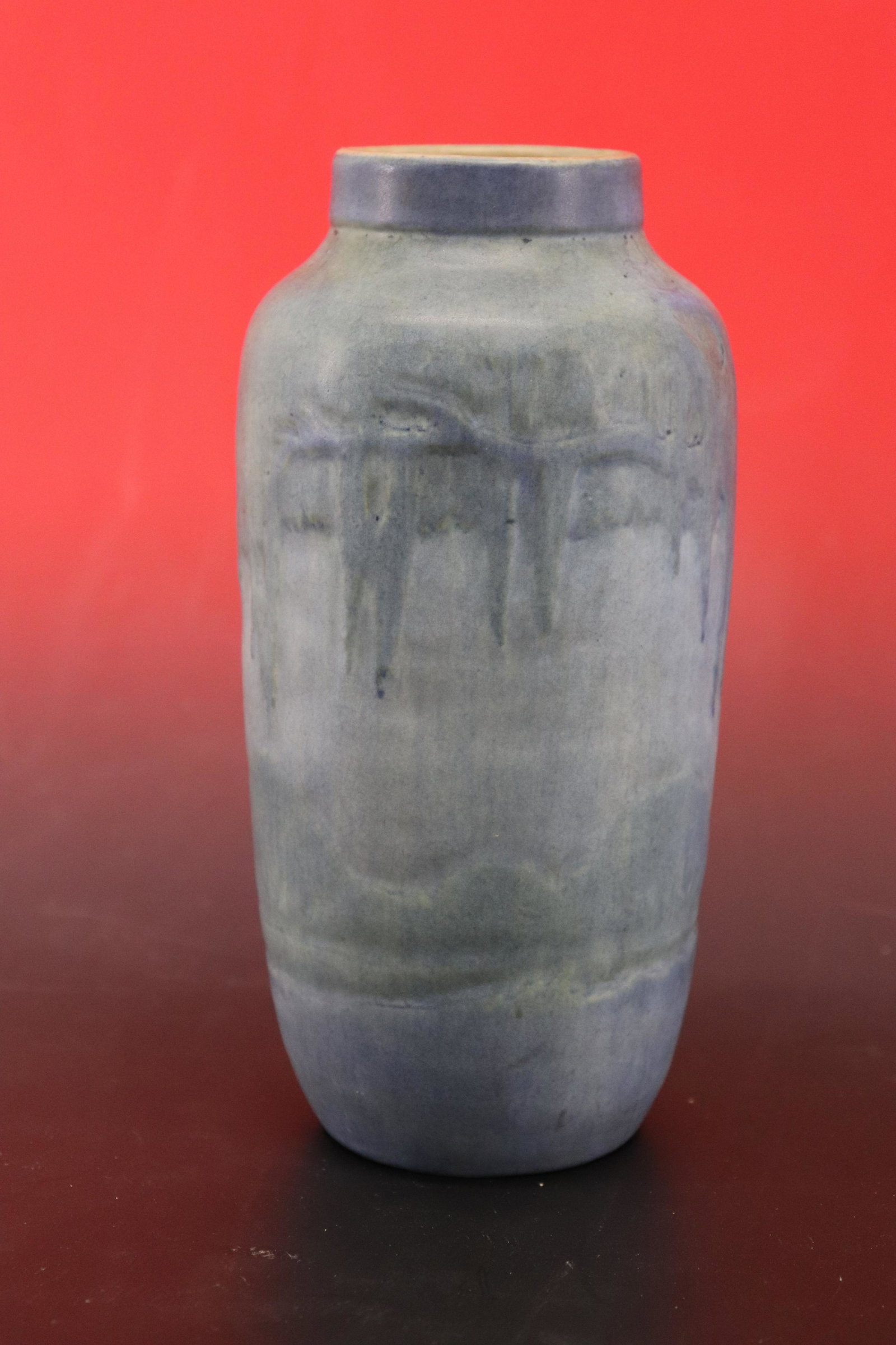 Sadie Irvine 1923 Newcomb College Pottery Vase: Sadie Irvine for Newcomb College Pottery Scenic Vase, dated 1923. Sadie Irvine, 1887-1970) depicting live oaks, Spanish moss and full moon, New Orleans, LA 1923, potted by John Meyer, marked JM/SOI/N8