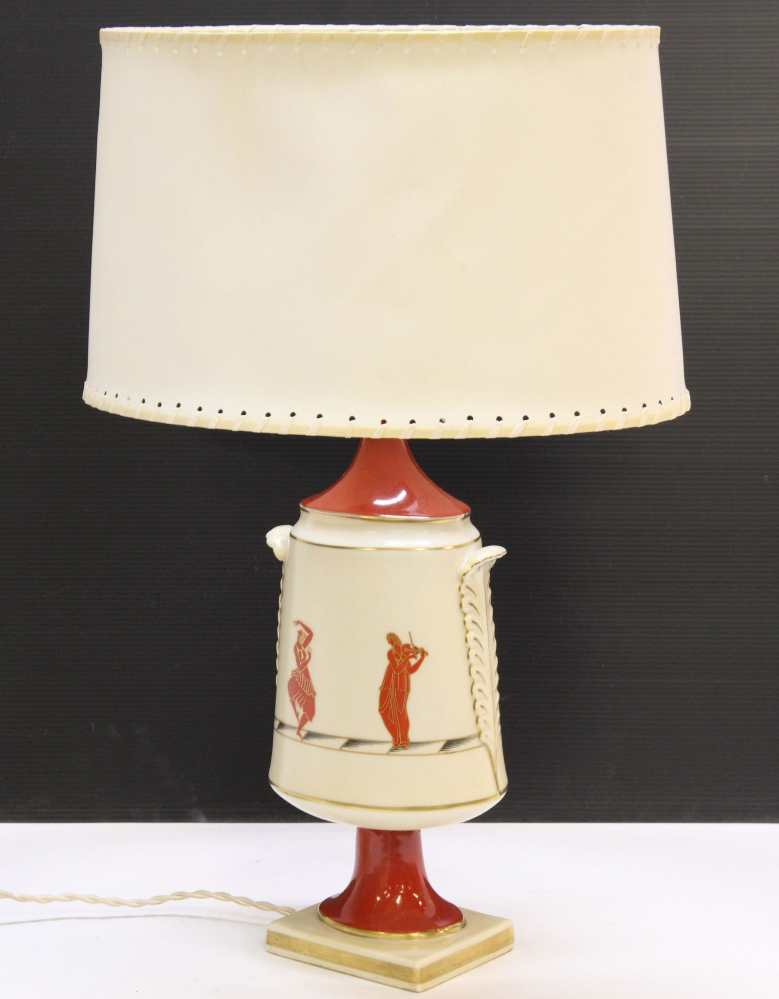 Gio Ponti for Richard Ginori Porcelain Lamp: Gio Ponti for Richard Ginori Porcelain Lamp, expressly made for A.N.K. & Bro. 35-9 Dimensions: The vase 11 1/2" H Property from the Estate of an Important New York Modernism Dealer. (NJWA36)(MS)