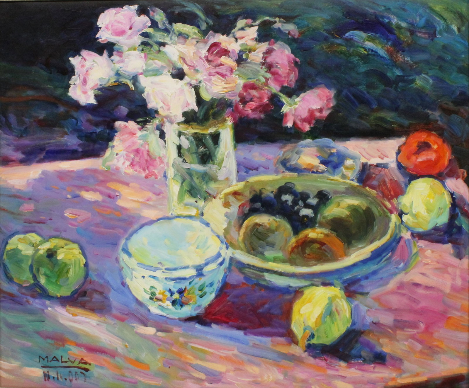 Malva (Omar Hamdi) - A Special Still Life: Malva (Omar Hamdi) Kurdish/Syrian (1951-2015) A Special Still Life, oil on canvas. Signed lower right. Dimensions: 20 x 24" Framed: 27 x 31" Property from a fifth generation art gallery, NYC (HEAR588)