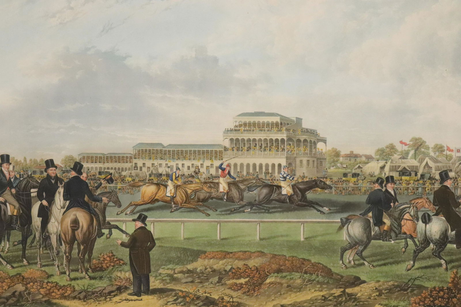 Chares Hunt, Newton Races 1831 Fylde: Charles Hunt, Br., b.1806, Newton Races, After Charles Towne,1831, Fylde, Beating Halston, and Recovery Aquatint with original hand-colouring. Historical Note: The Newton Races were held at Old Golbor