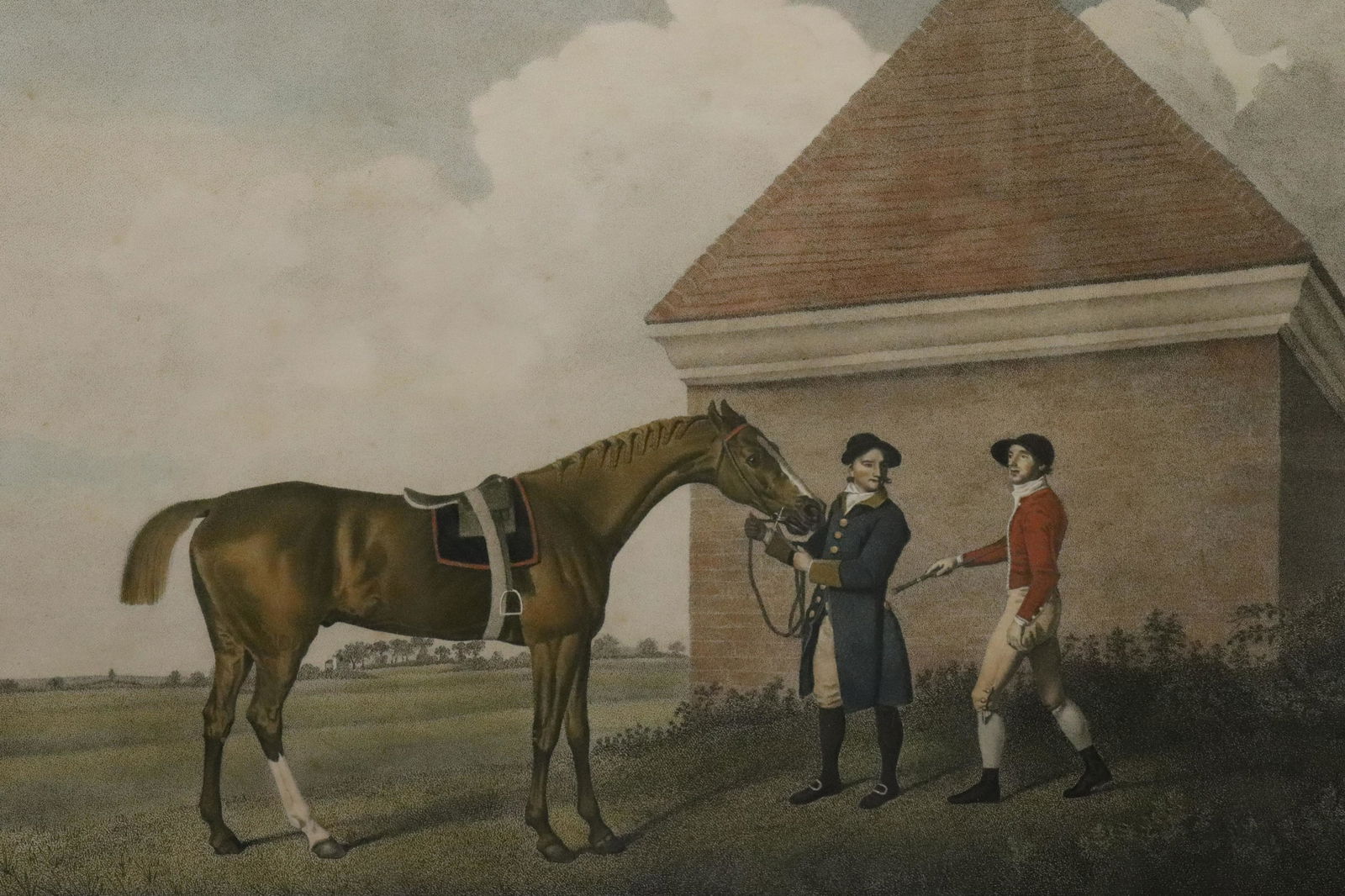 George Stubbs, Eclipse, etching: George Stubbs, pinxt., Eclipse, London Republished June 4 1817, by Edw. and Orme, New Bond Street, stipple etching, House of Heydenryk Frame Dimensions: Sight 17 x 21, frame 29 x 33 Property from a Ma