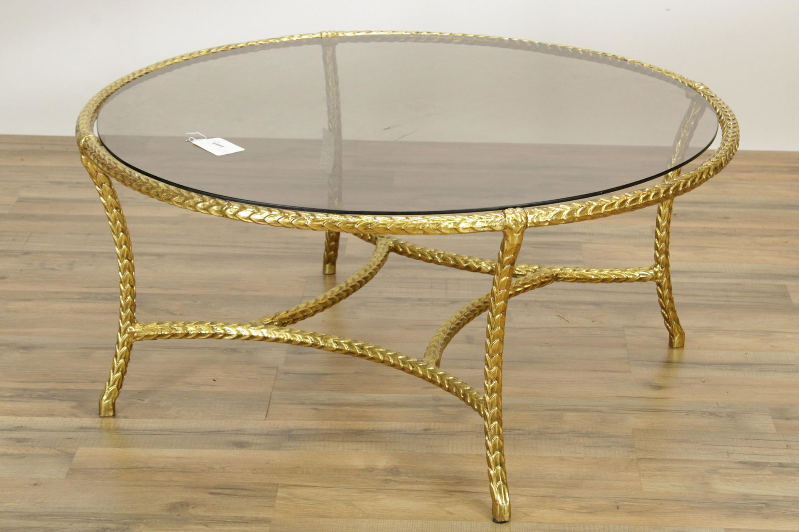 Bagues Style Gilt Metal Circular Coffee Table (1 of 3)