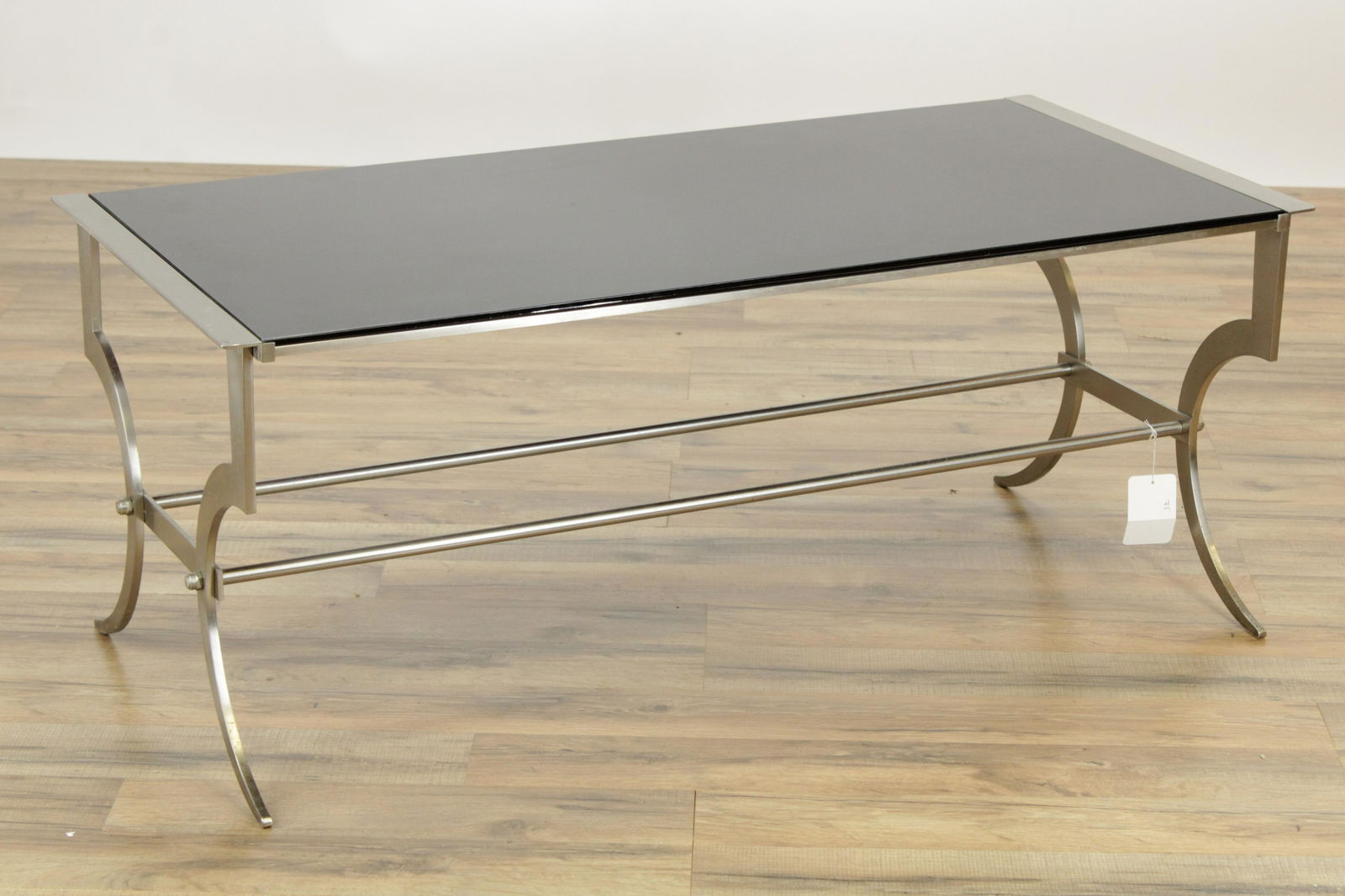 1970's Brushed Metal & Smoked Glass Coffee Table (1 of 4)