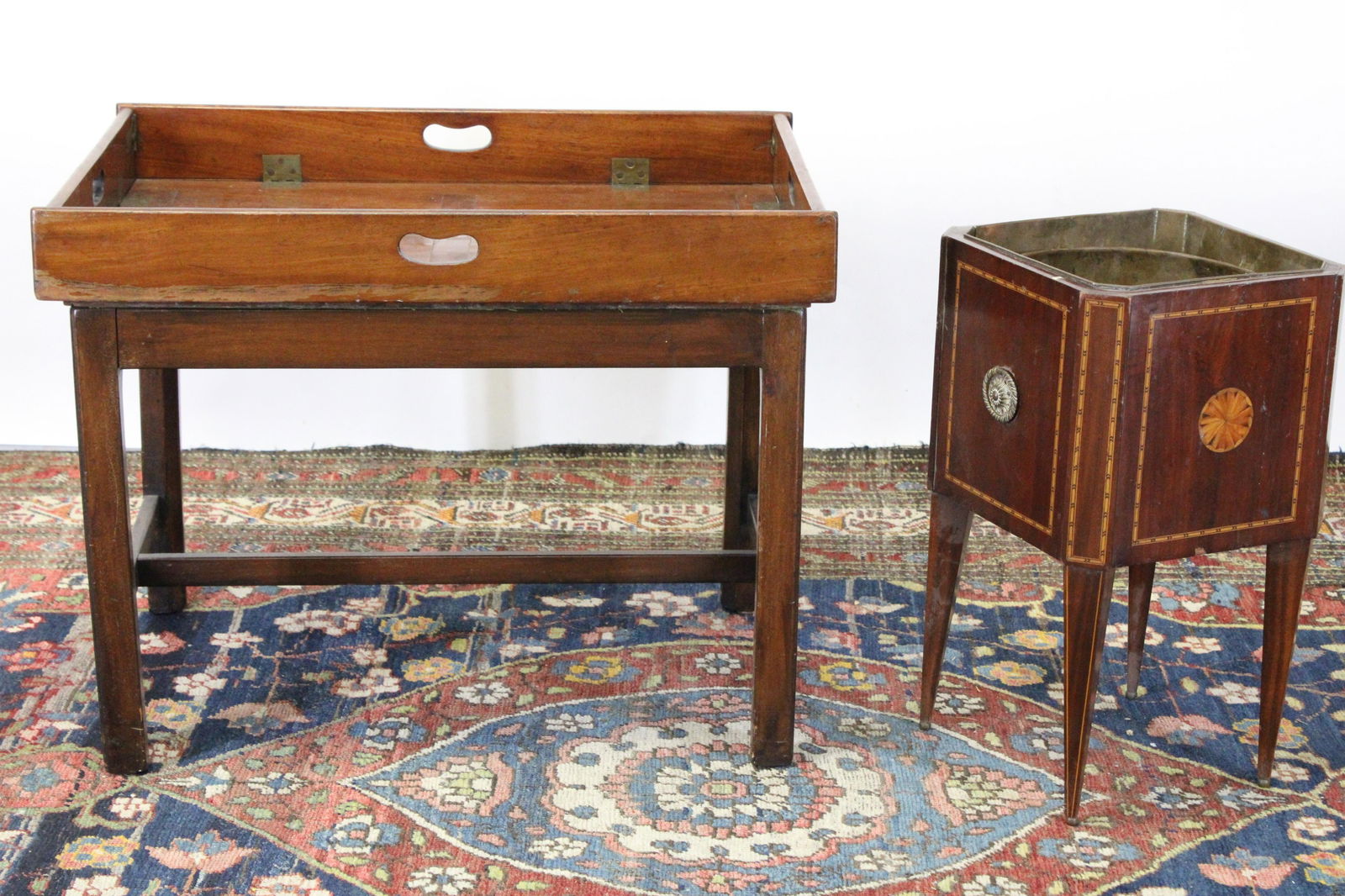 Regency Mahogany Table & Edwardian Cellarette (1 of 5)