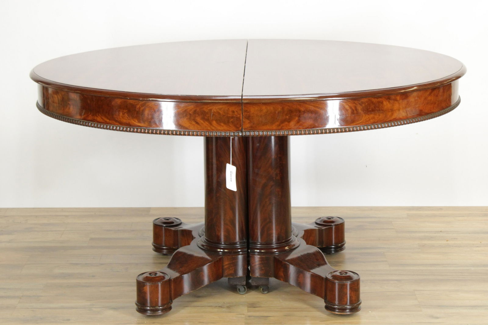 19th C. Empire Mahogany Pedestal Dining Table (1 of 6)