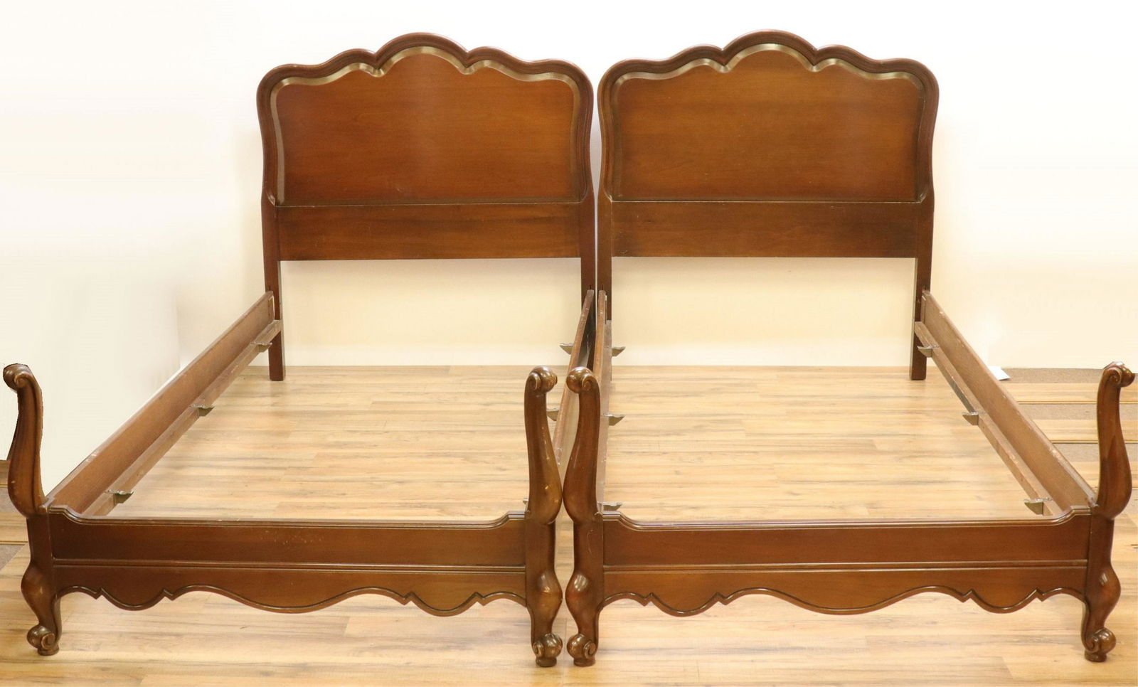 Pair of French Provincial Style Twin Beds (1 of 5)
