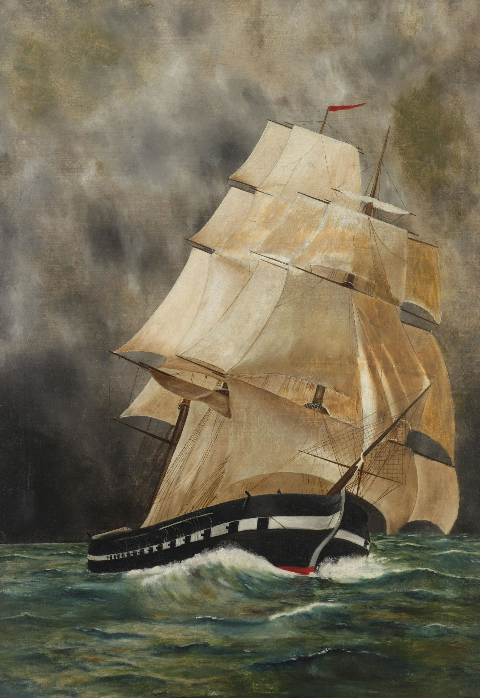 H.M. Higgs - Sailing Ship in Rough Weather O/C (1 of 7)