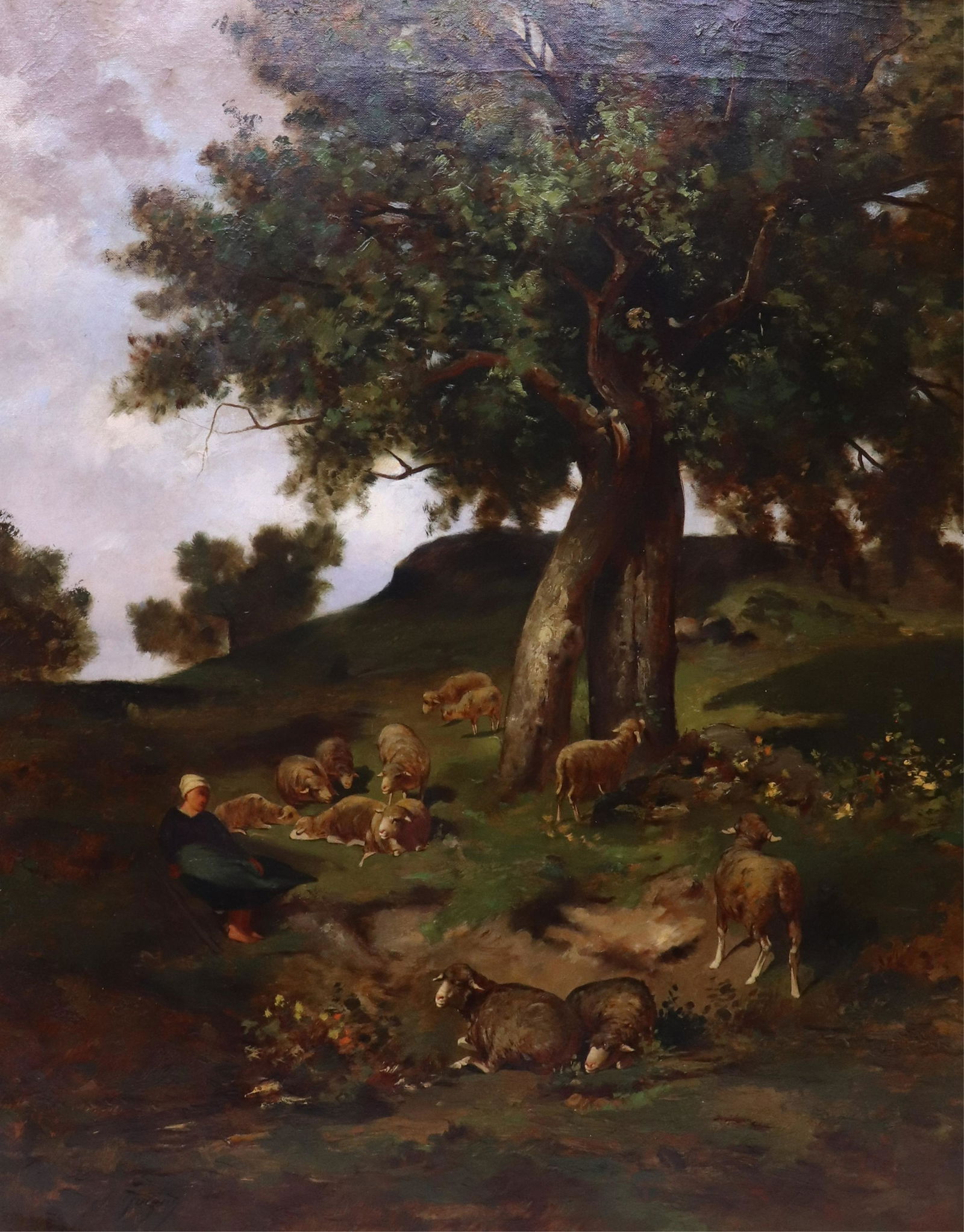 Charles E. Jacques (French 1813-1894) Sheep O/C (1 of 13)