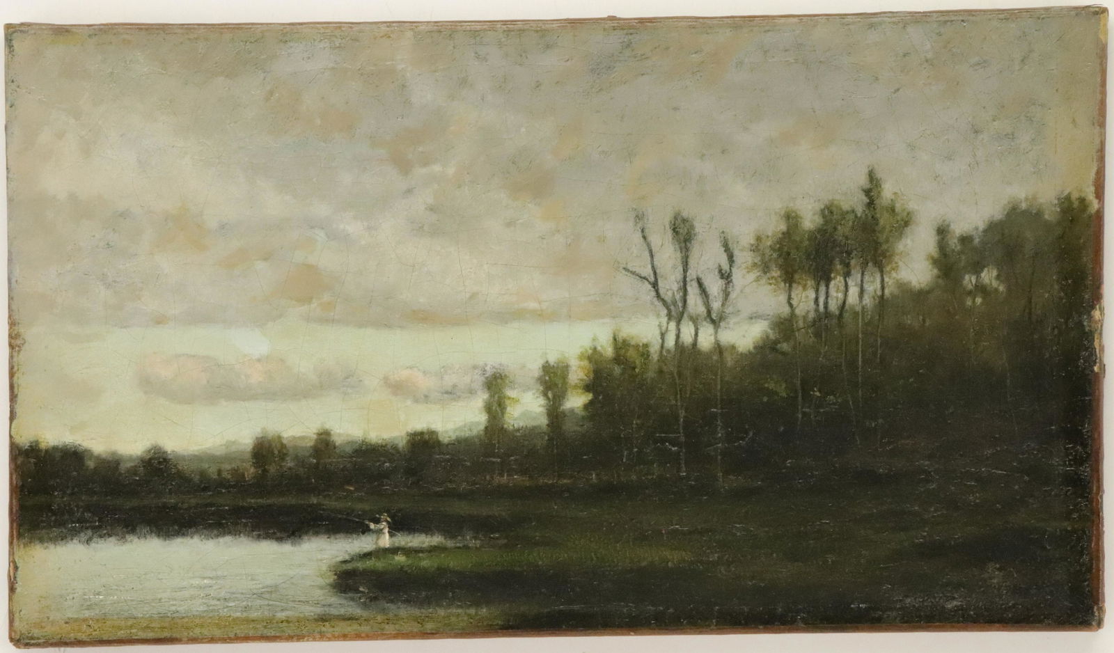 Leonard Ochtman, Figure by Lake, O/C (1 of 5)