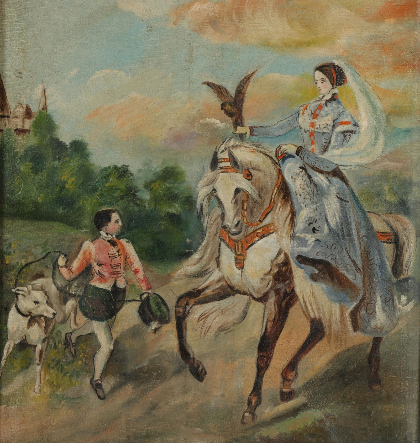 Falconer, Late 19th/Early 20th C., O/C (1 of 6)