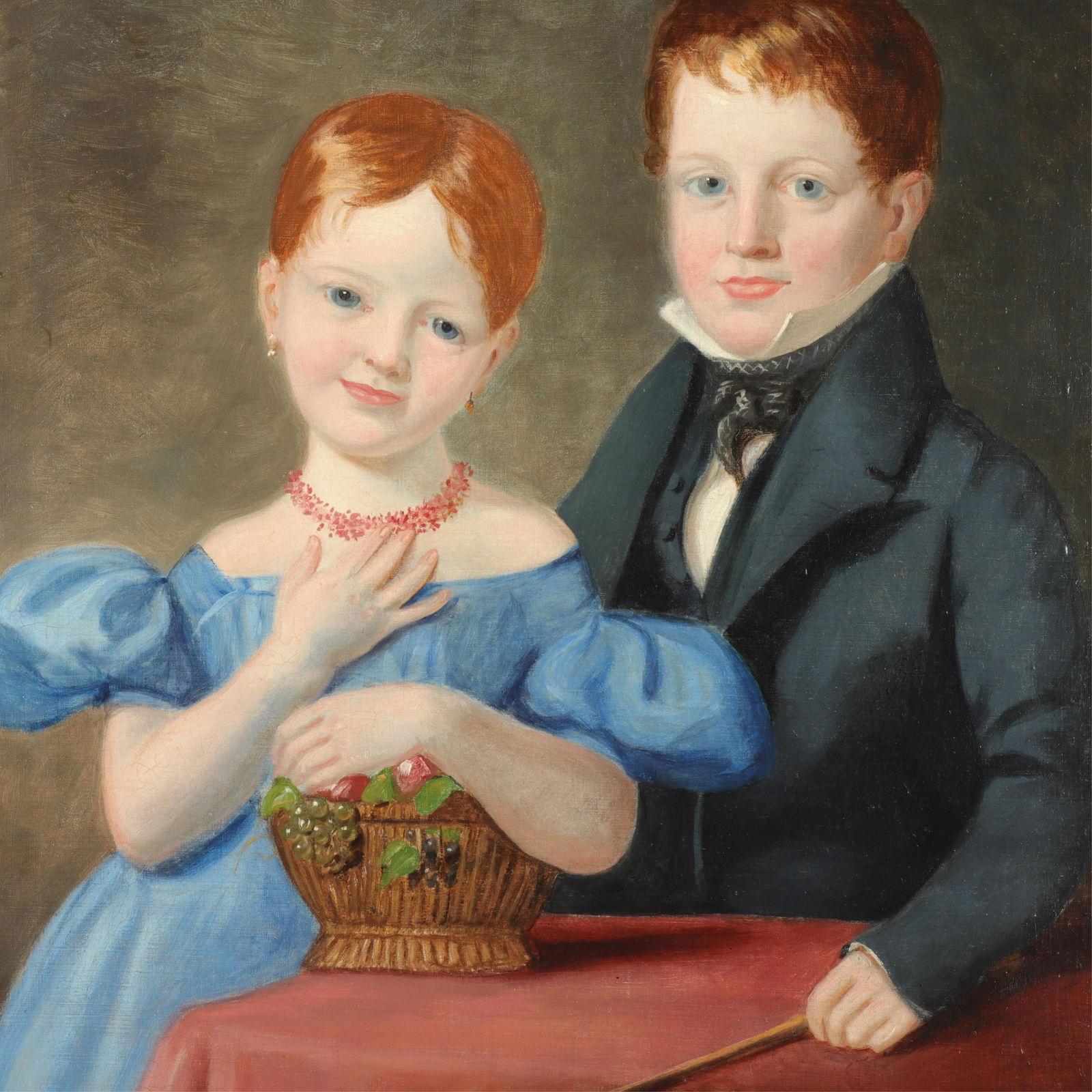 Portrait of Sister & Brother, Late 19th C, O/C (1 of 6)