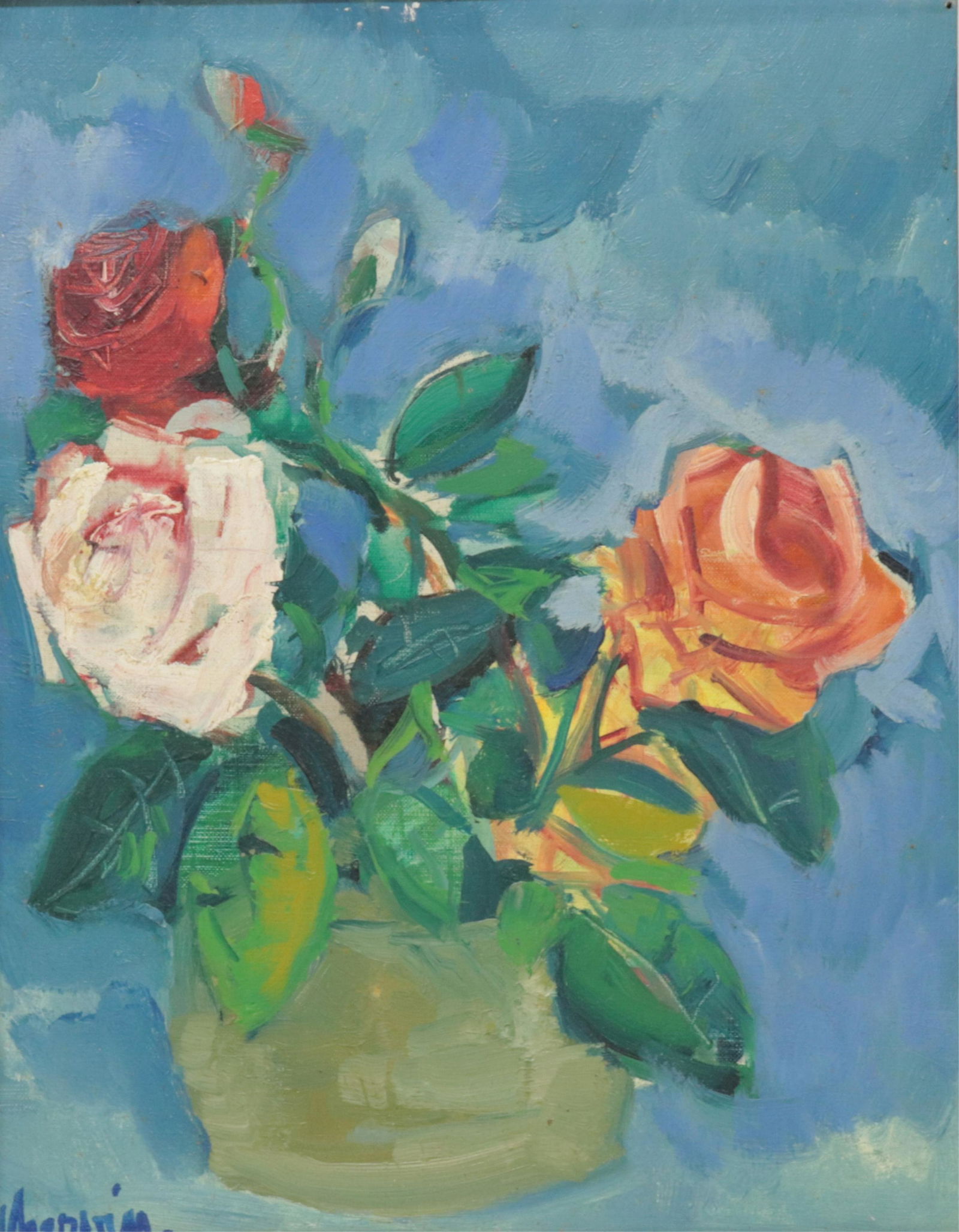 Louis Chervin, Roses, O/C (1 of 4)