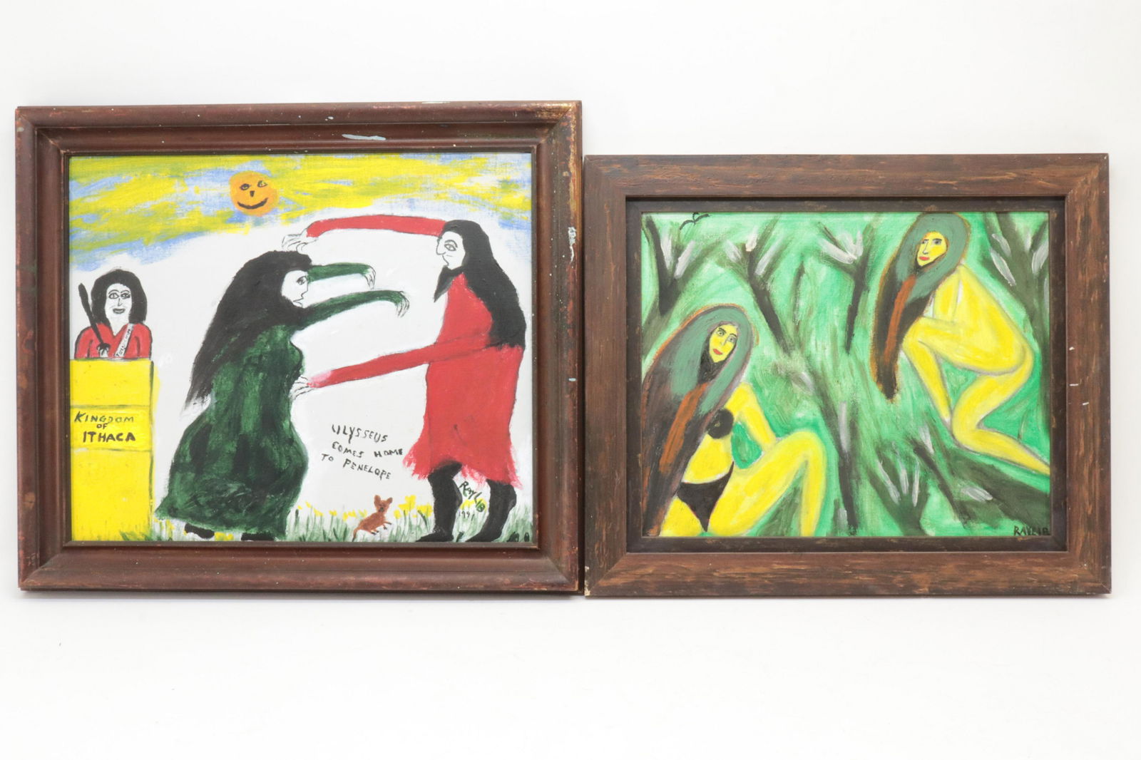 Roy Librizzi, Outsider Art, 2 Works, O/B (1 of 4)
