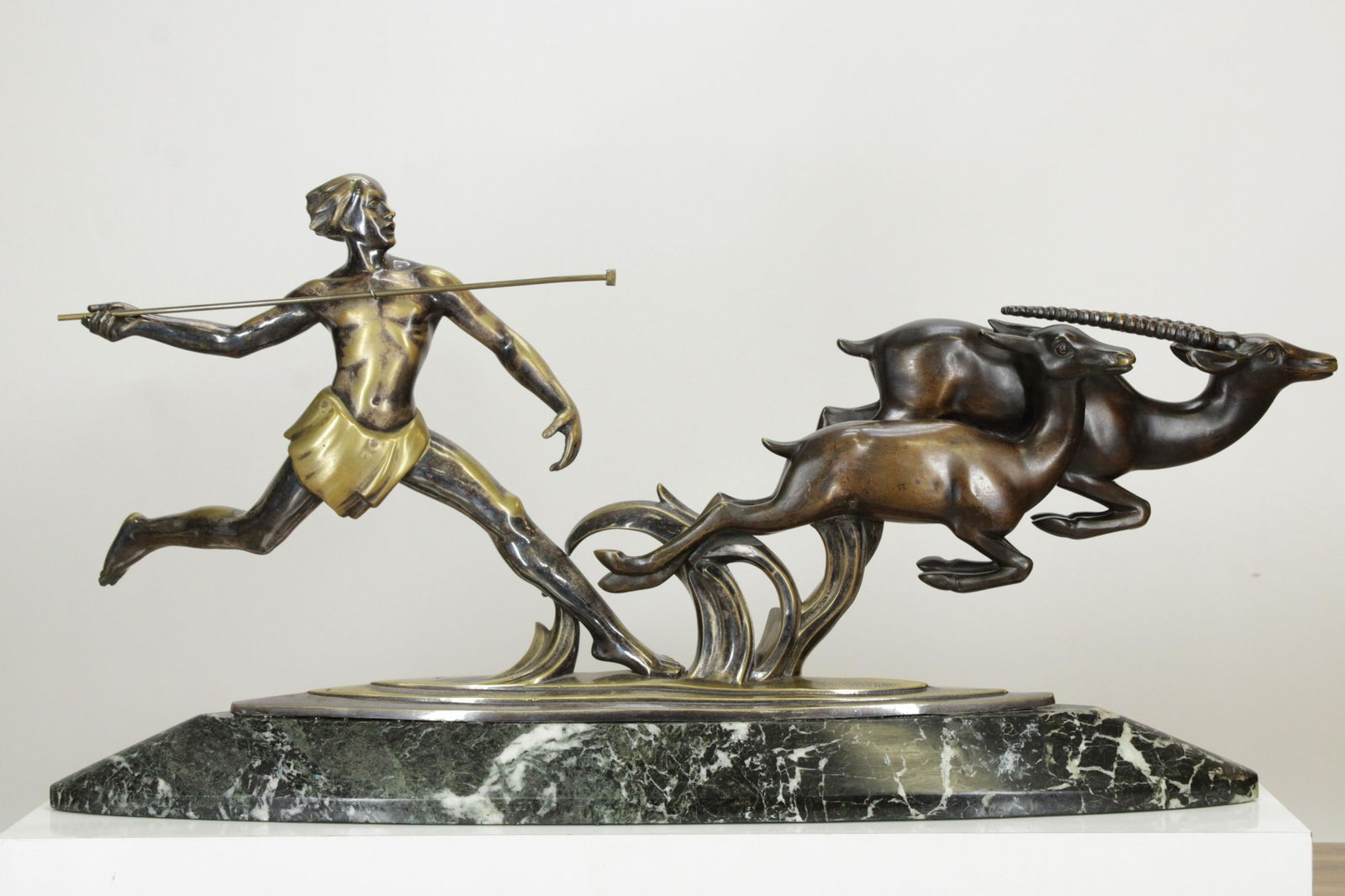 Alexandre Kelety, The Hunter, bronze on marble (1 of 7)