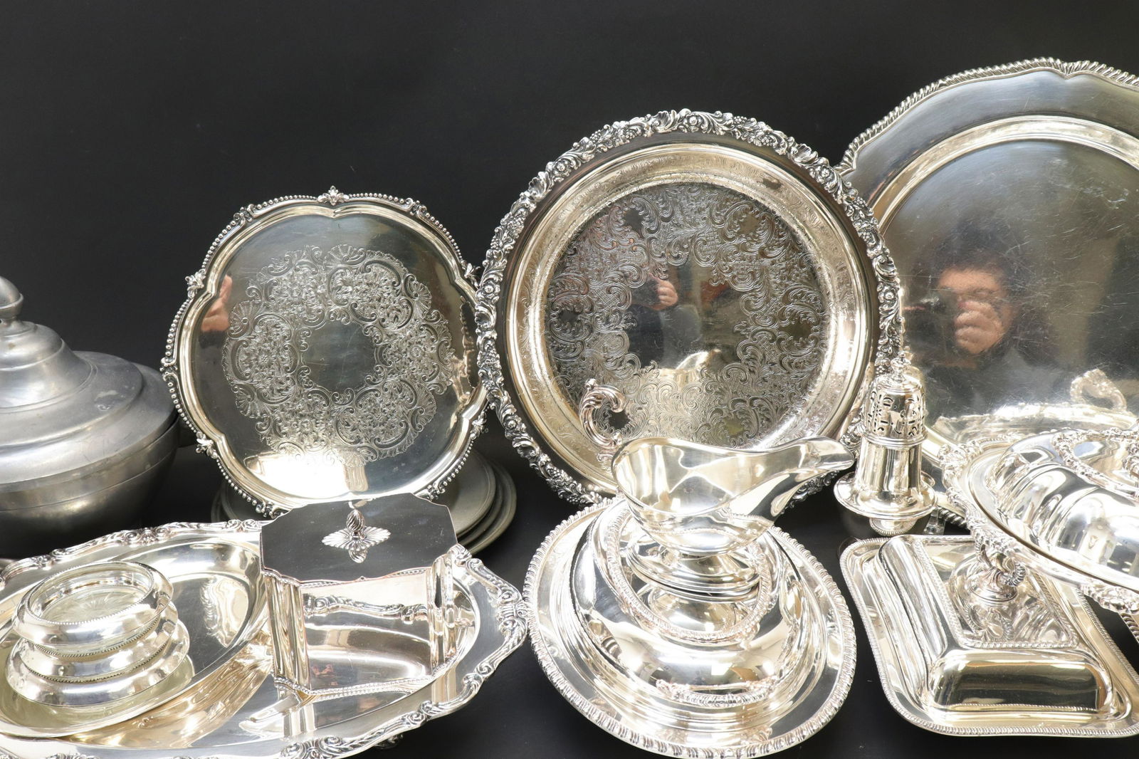 Collection of Pewter and Silverplate (1 of 8)