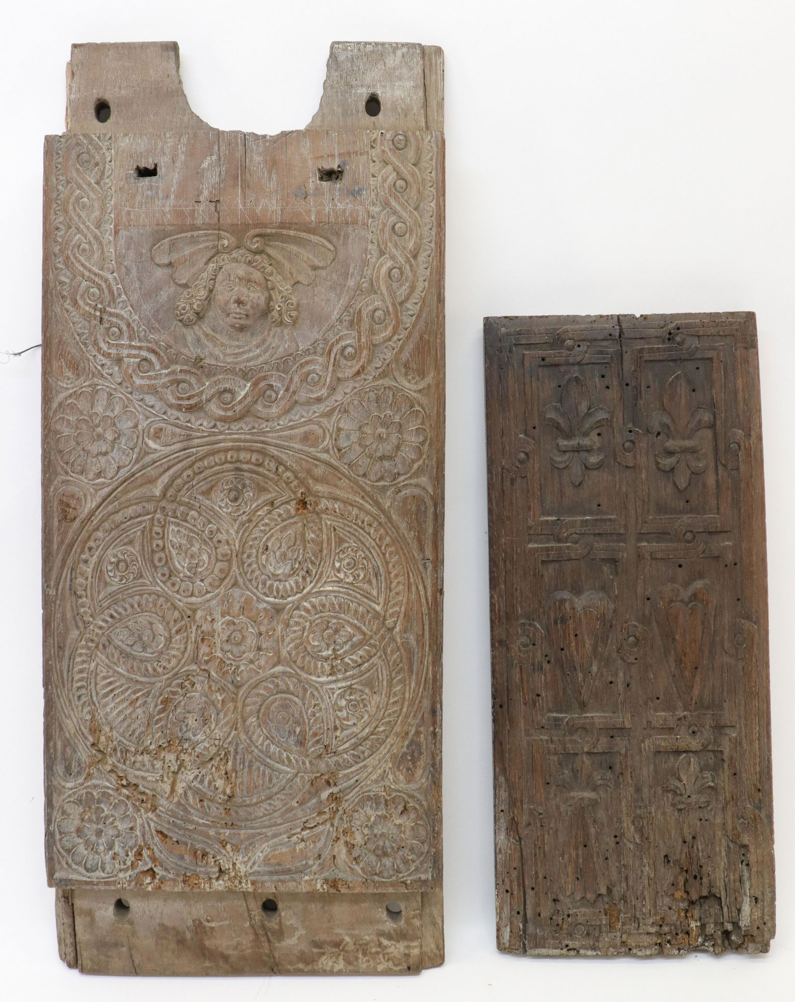 Elizabethan & French Carved Oak Panels, 16/17 C. (1 of 6)