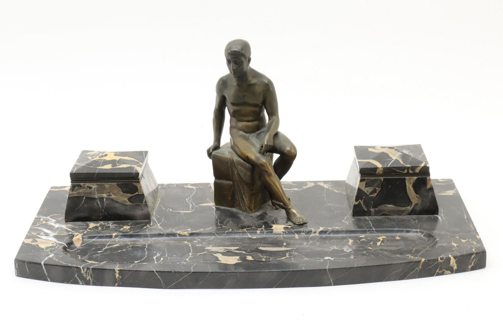 George Schrimpf, 1869-1938, Figural Inkstand (1 of 4)