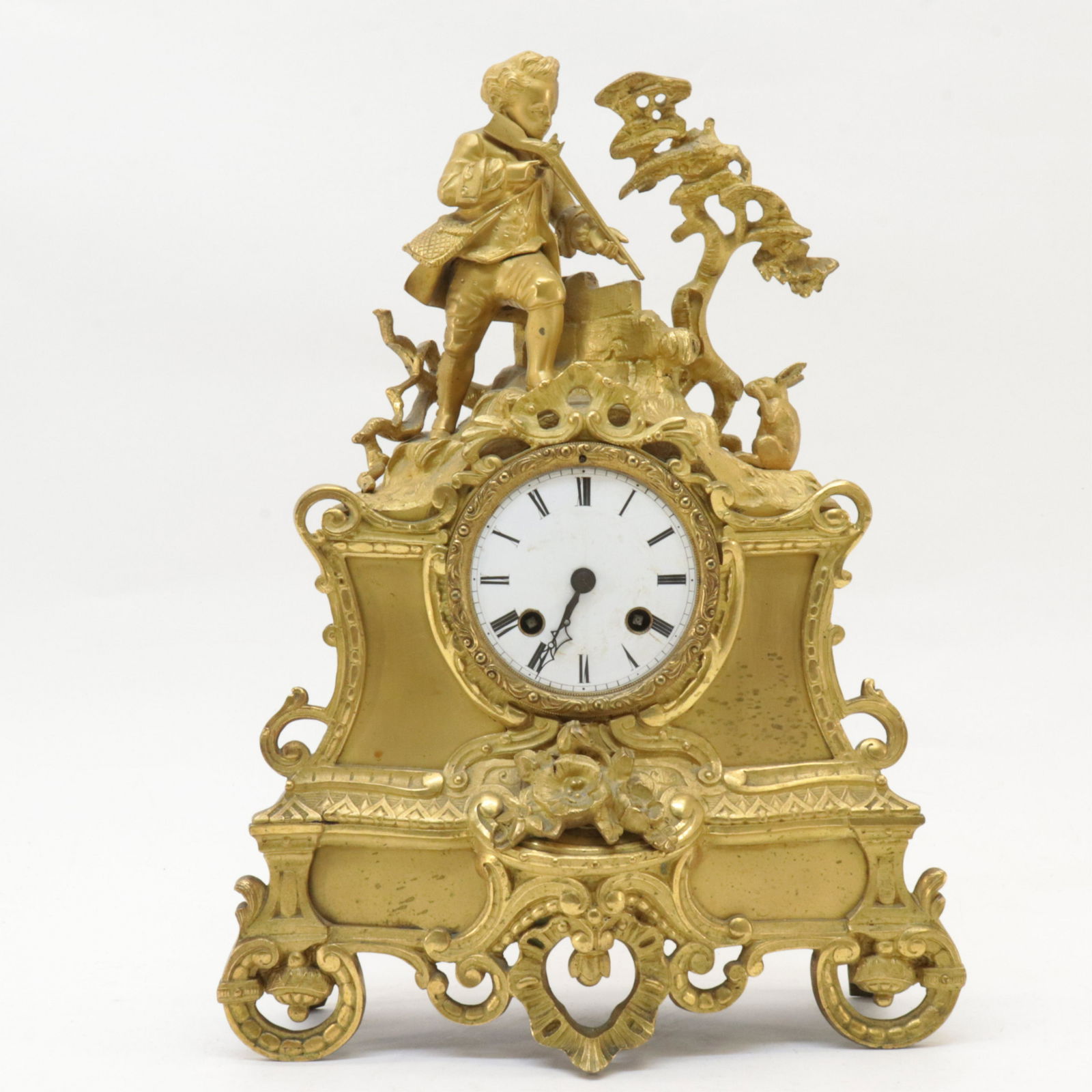 Regence Style Gilt Bronze Mantel Clock, 19th C. (1 of 6)