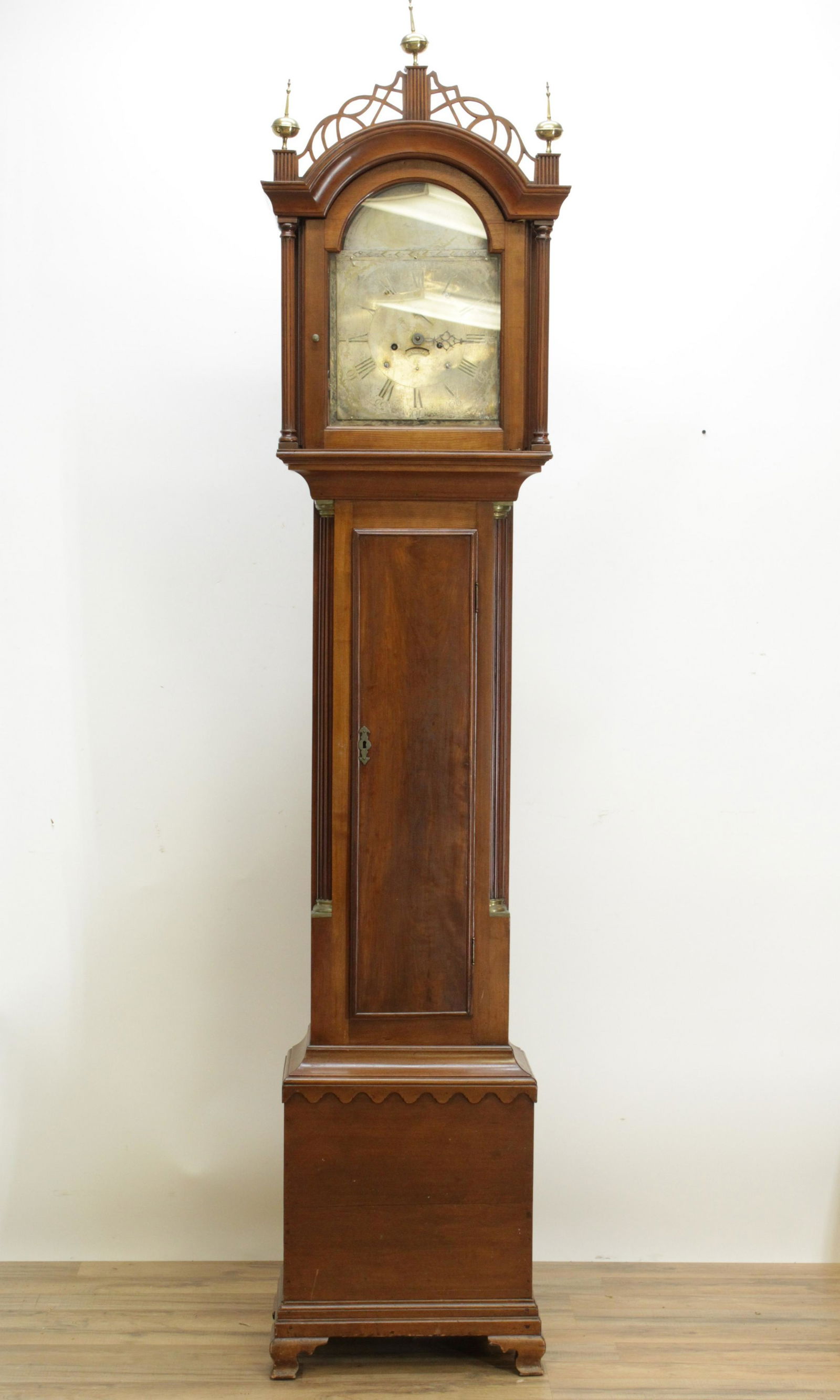 Amer. Chippendale Tall Case Clock; Hutchins, NH (1 of 9)