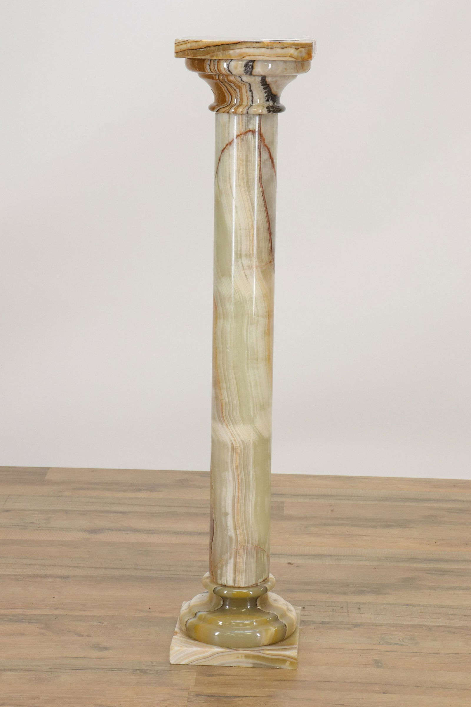 Neo Classic Style Green Onyx Pedestal (1 of 4)