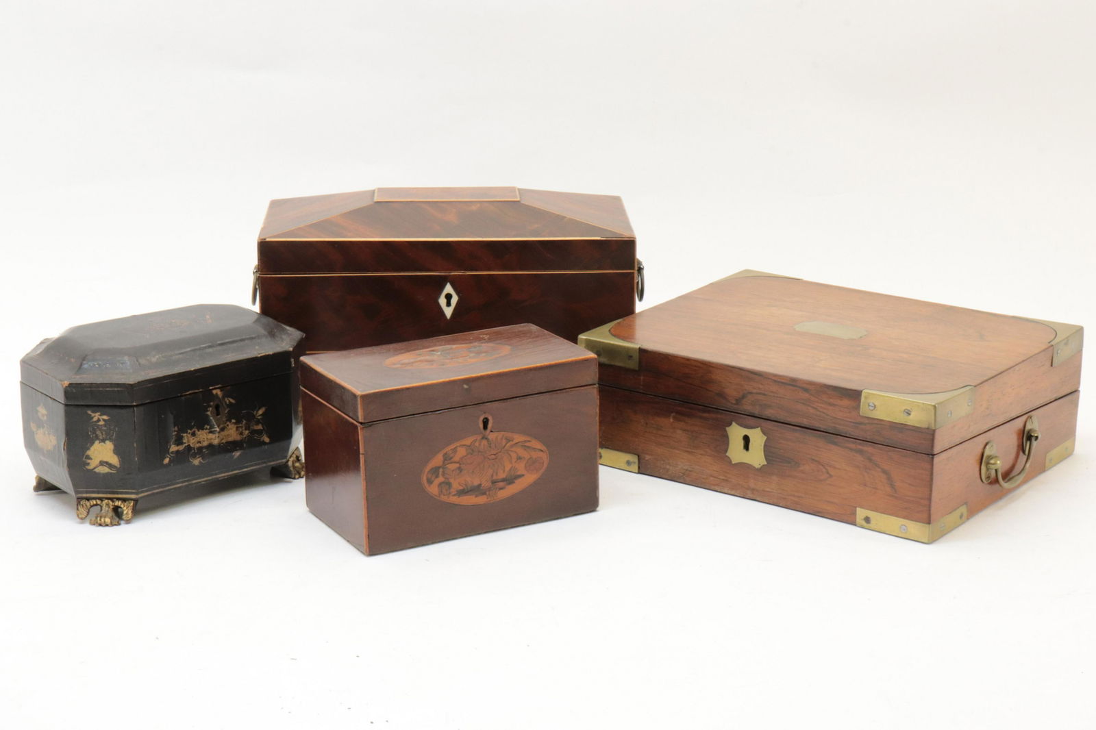 4 English Boxes George III, Regency & Export (1 of 11)