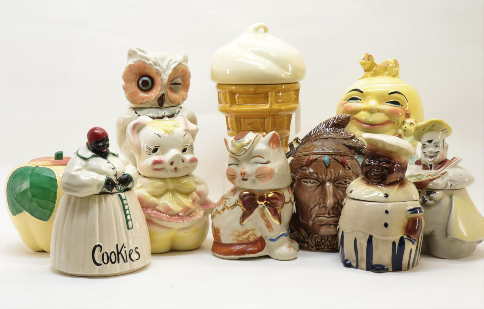 10 Pottery Cookie Jars, incl. McCoy (1 of 12)