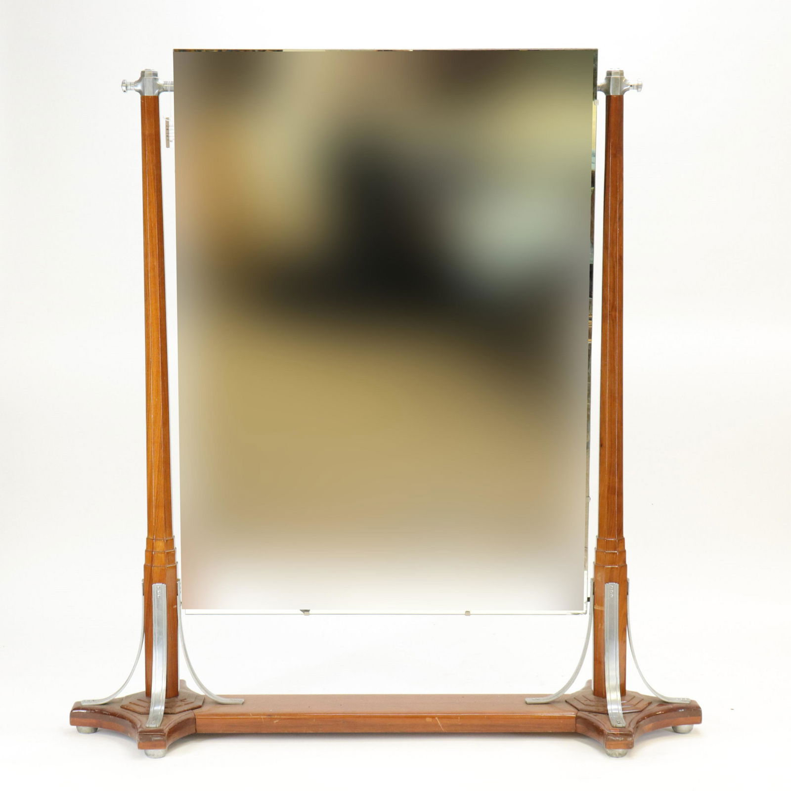 Art Deco Mounted Mahogany Cheval Mirror (1 of 6)