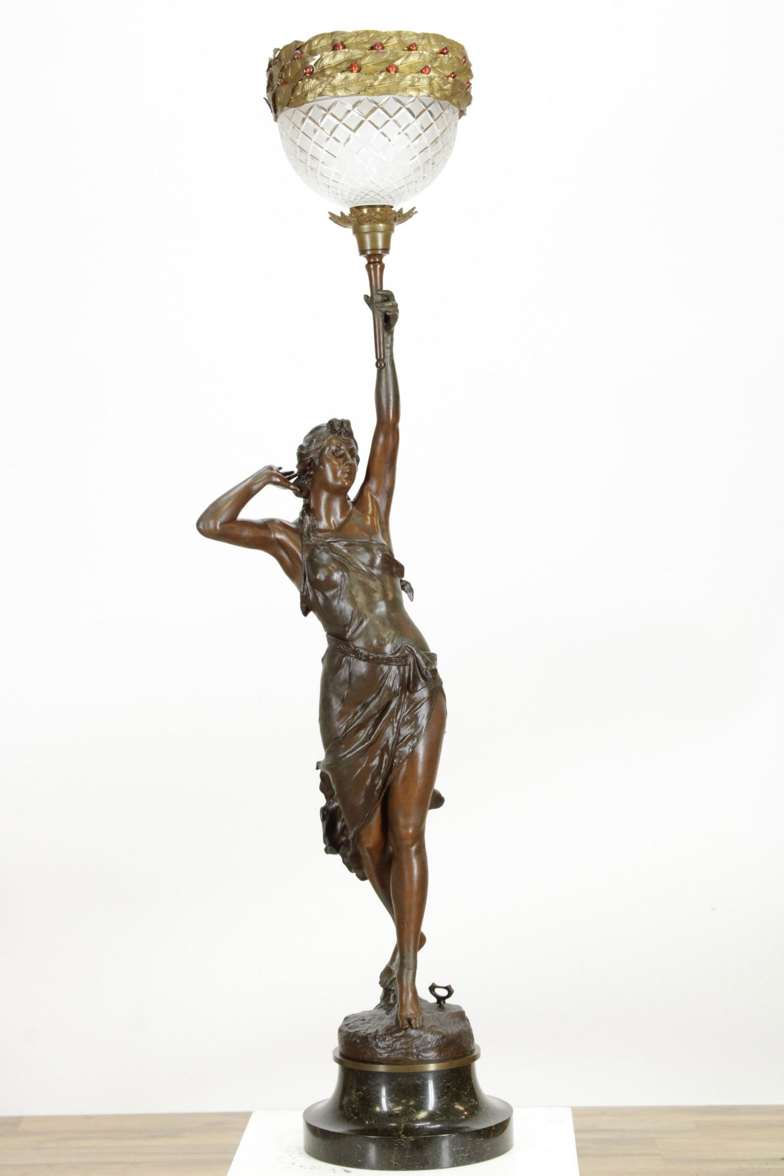 Bronze Patinated White Metal Figural Lamp (1 of 6)