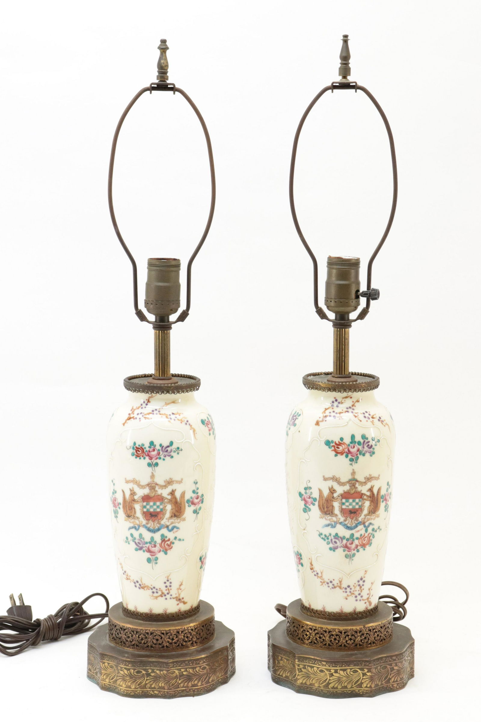 Pr. of Samson Porcelain Lamps, signed Ganiot (1 of 9)