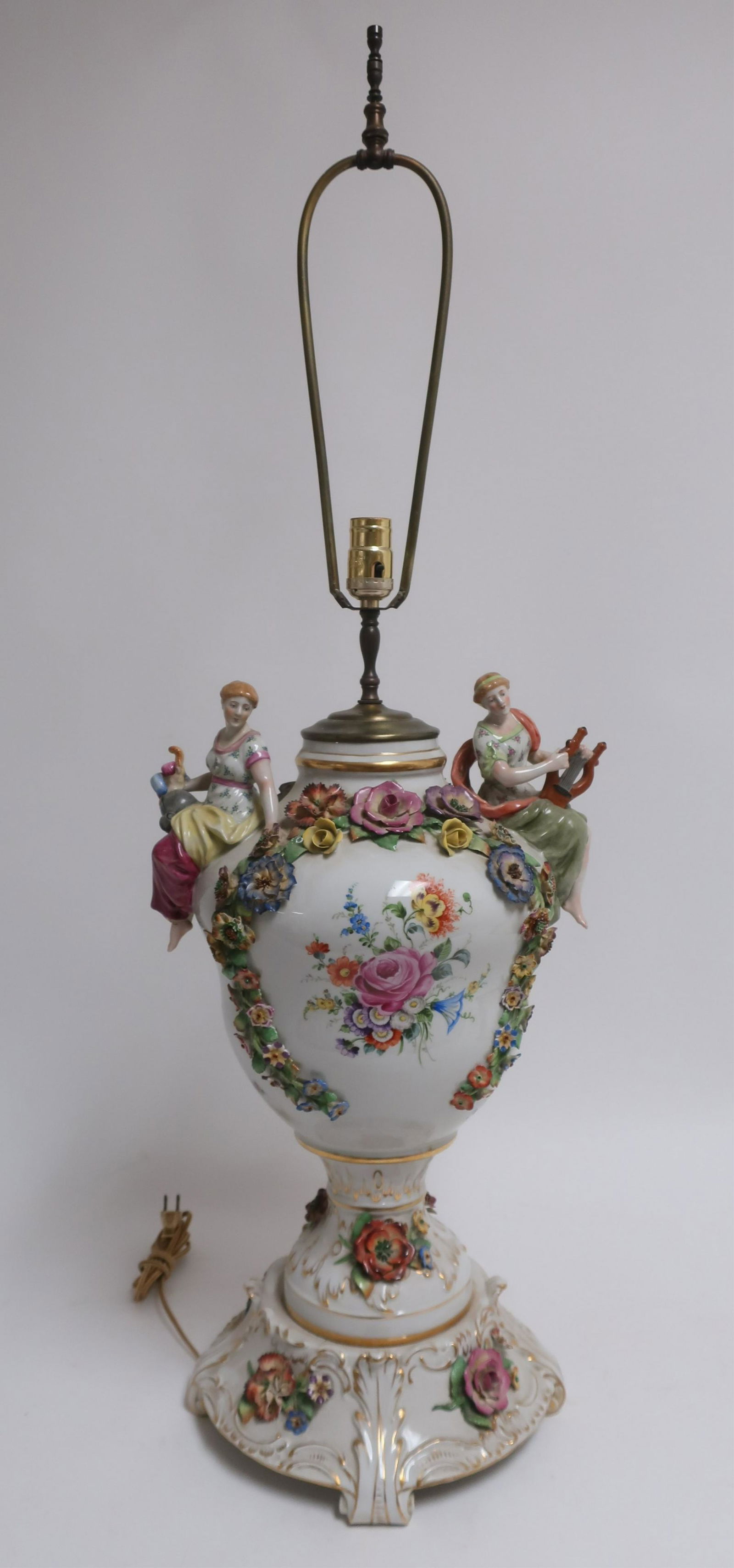 Schierholtz Figural Porcelain Lamp, Early 20th C. (1 of 7)
