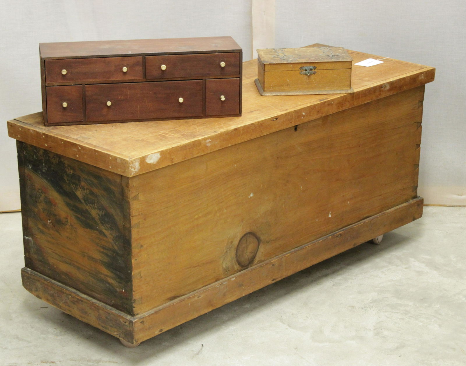 Antique Benchmade Wood Storage Boxes; Chest (1 of 4)