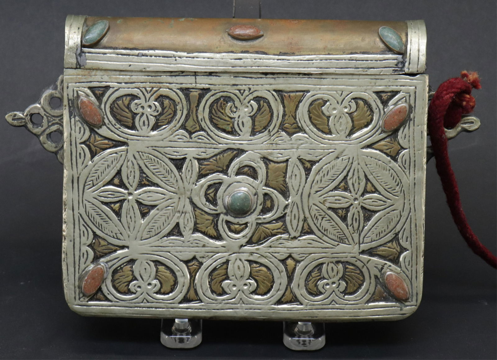 Antique Decorated Metal Book (or Bible) Form Purse (1 of 4)