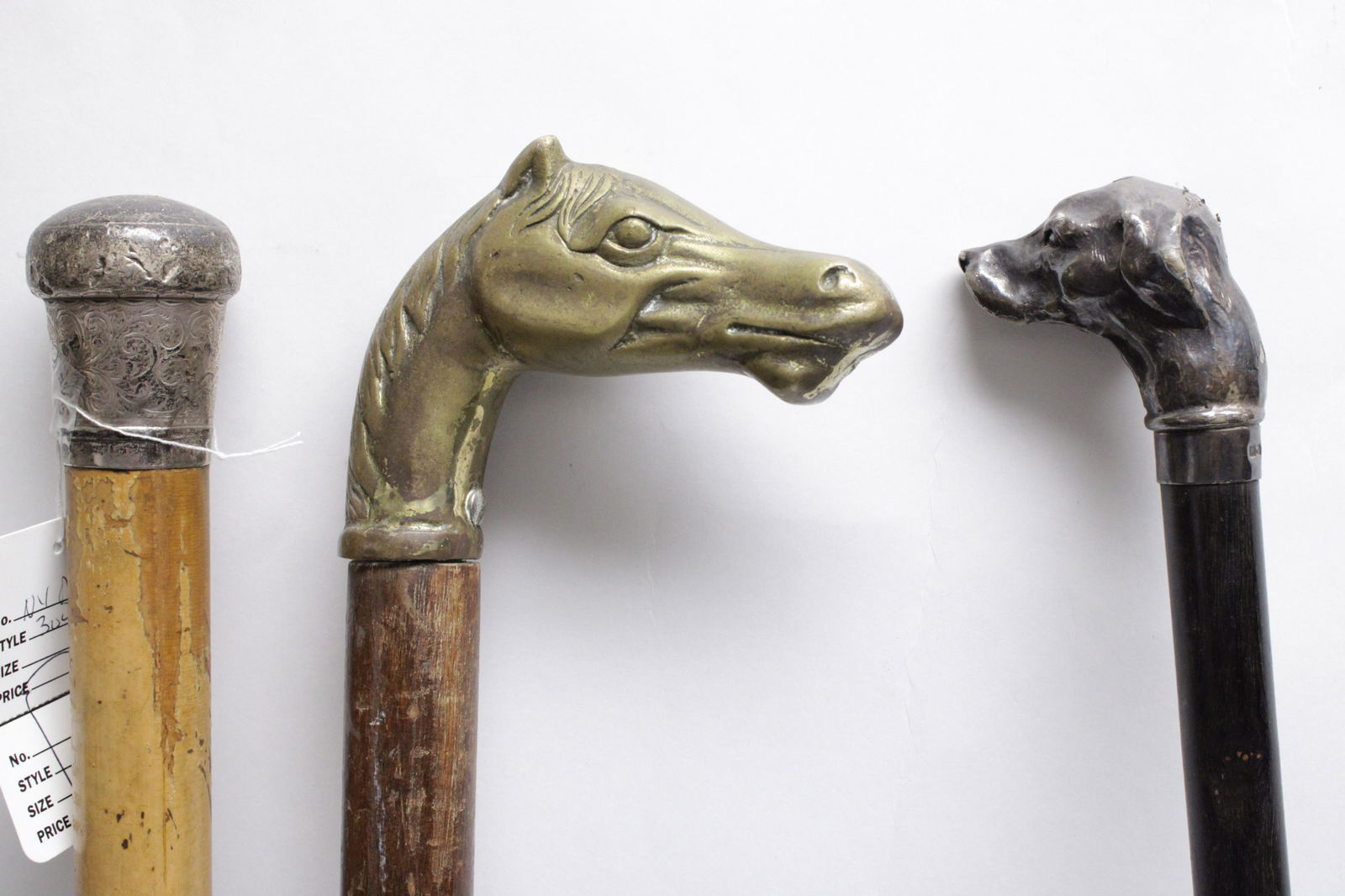 3 Walking Sticks/Canes, sterling silver (1 of 4)