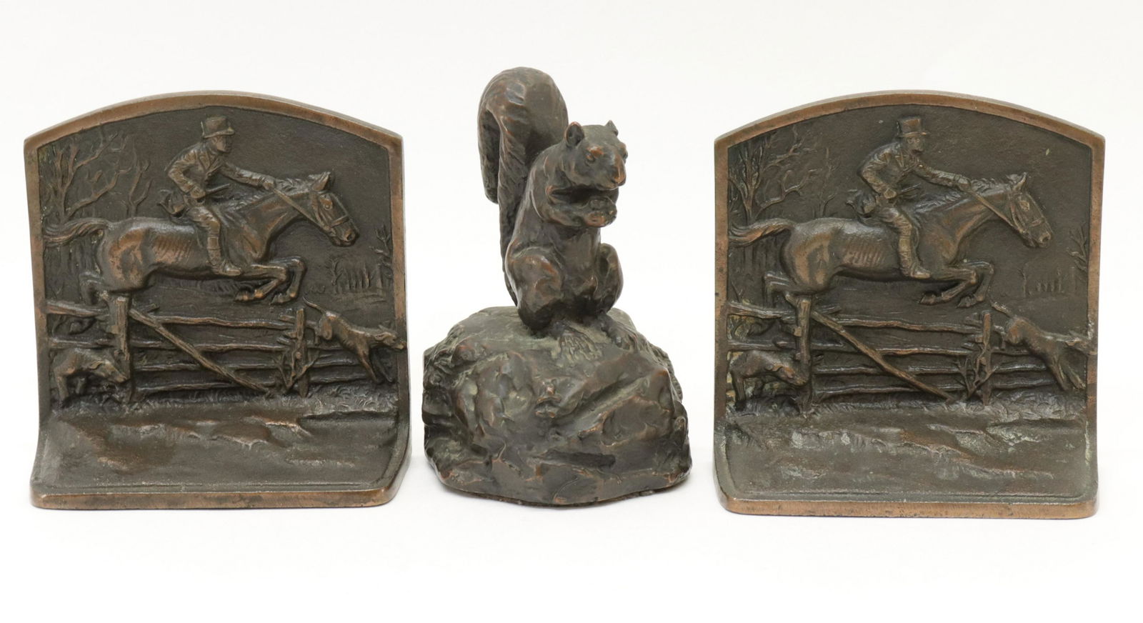 Pair Steeple Chase Iron Bookends (1 of 3)